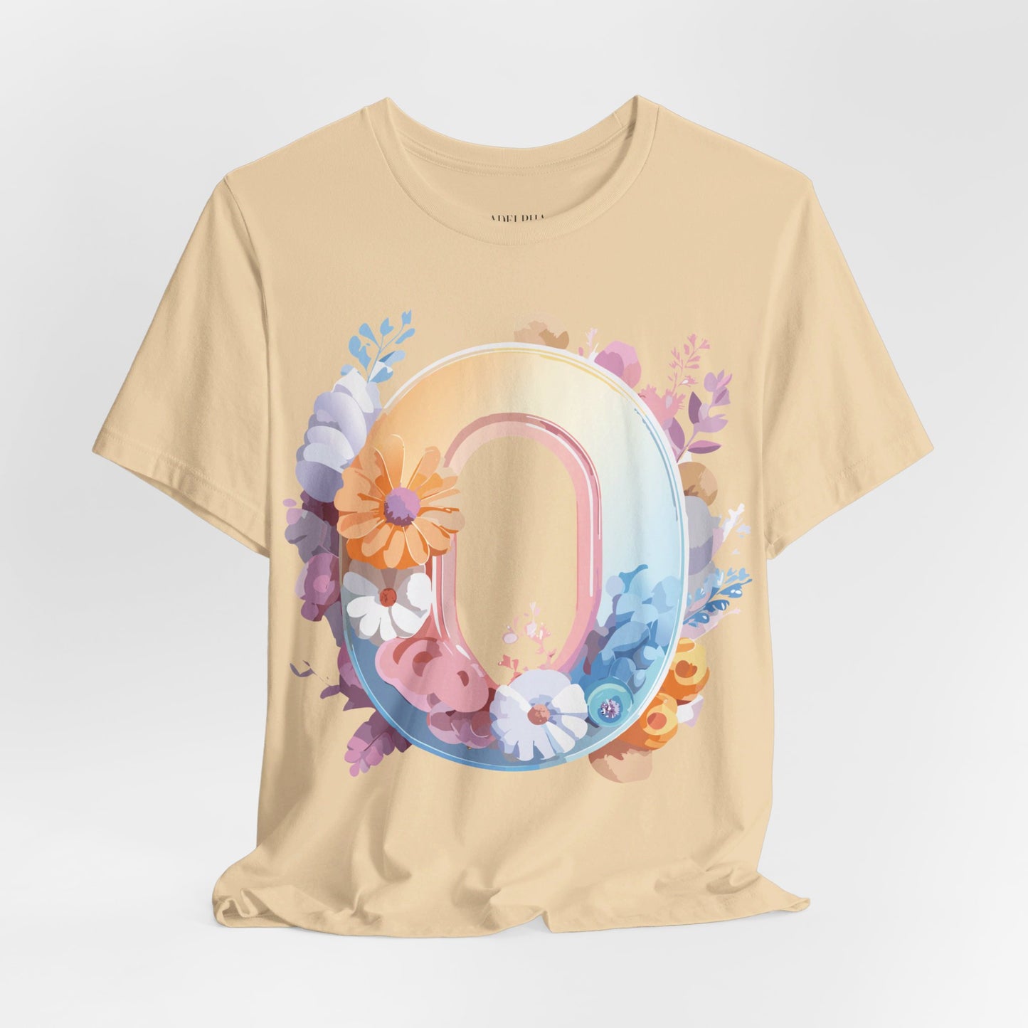 Natural Cotton Tee Shirt - Letters Collection - O Printify