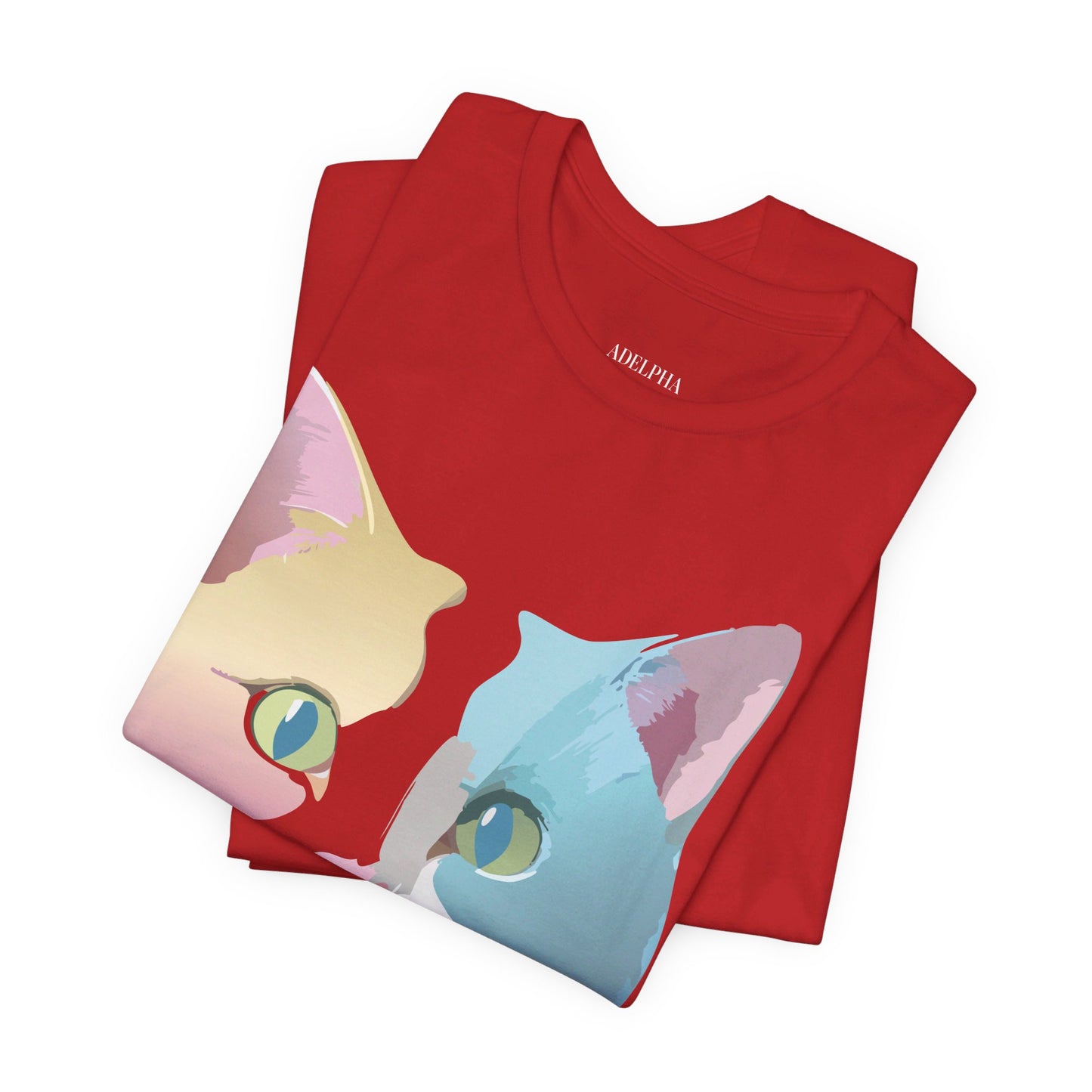 Natural Cotton Tee Shirt with Cat Printify
