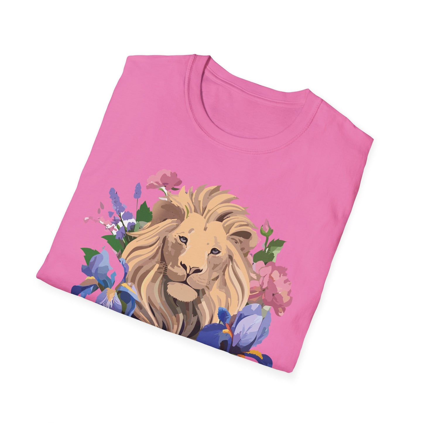 Lion Shirt, Shirt with Lion, Floral Lion Tee, Shirt with Animals