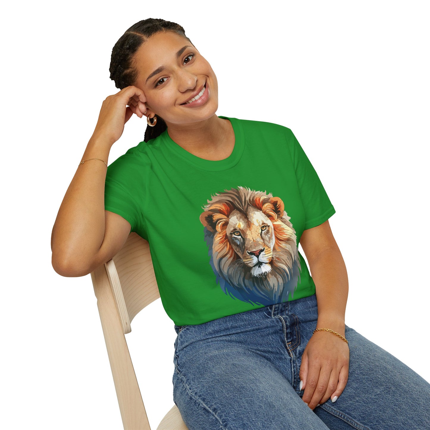 Lion Shirt, Shirt with Lion, Floral Lion Tee, Shirt with Animals