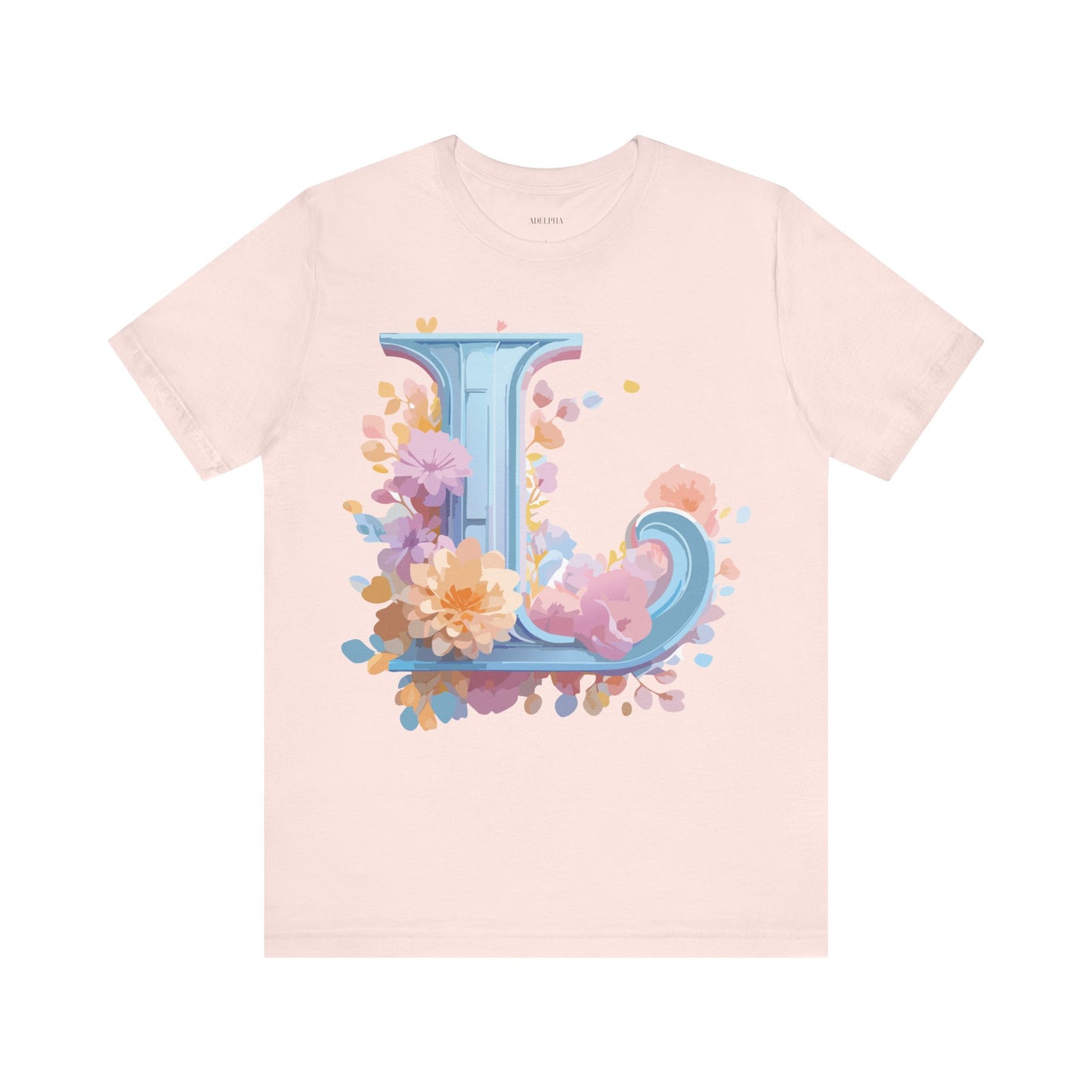 Natural Cotton Tee Shirt - Letters Collection - L Printify