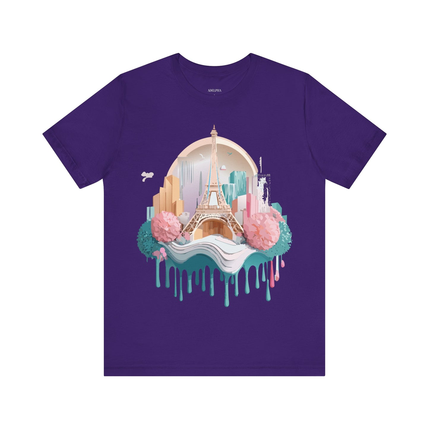 Natural Cotton Tee Shirt - Beautiful Places Collection - Paris Printify