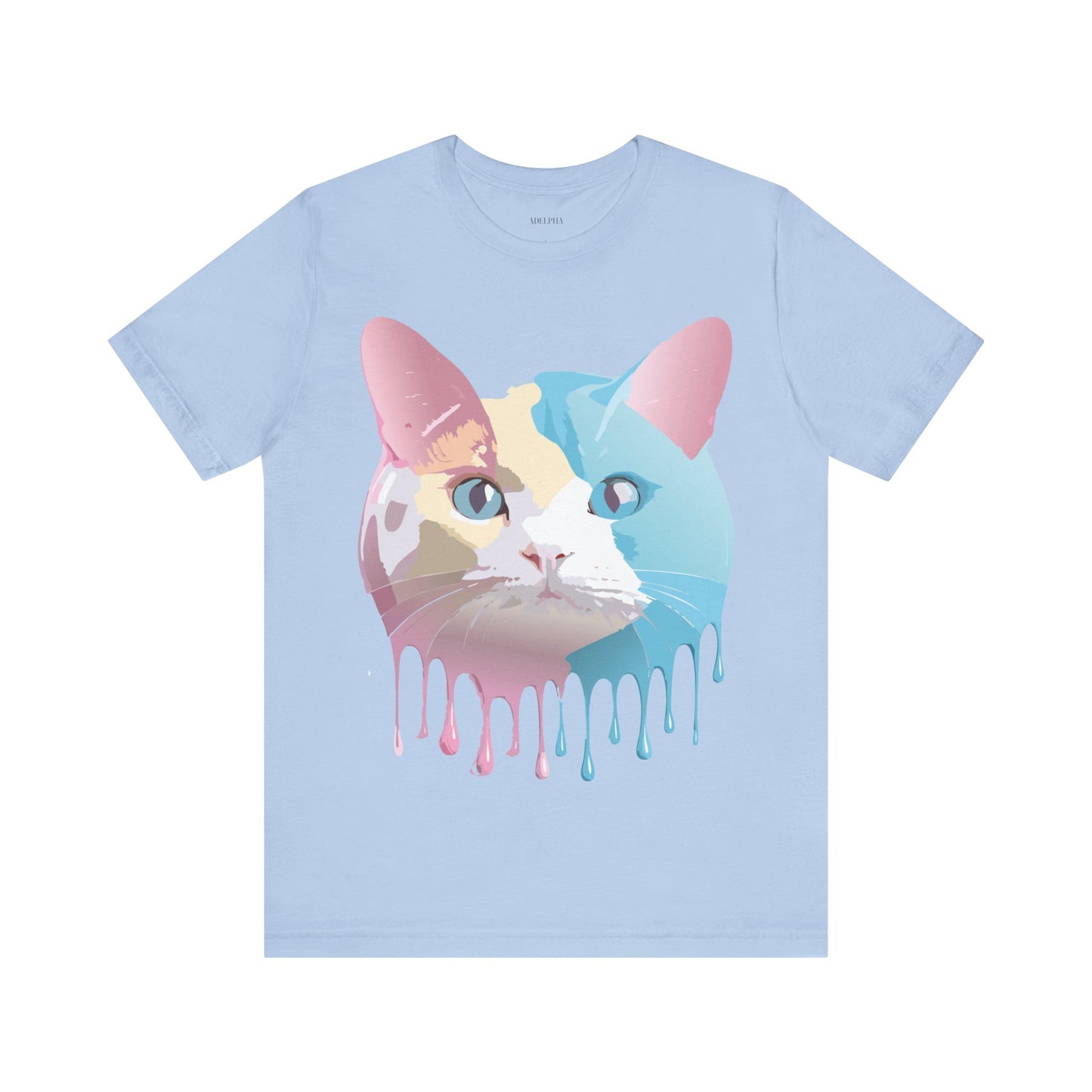 Natural Cotton Tee Shirt with Cat Printify
