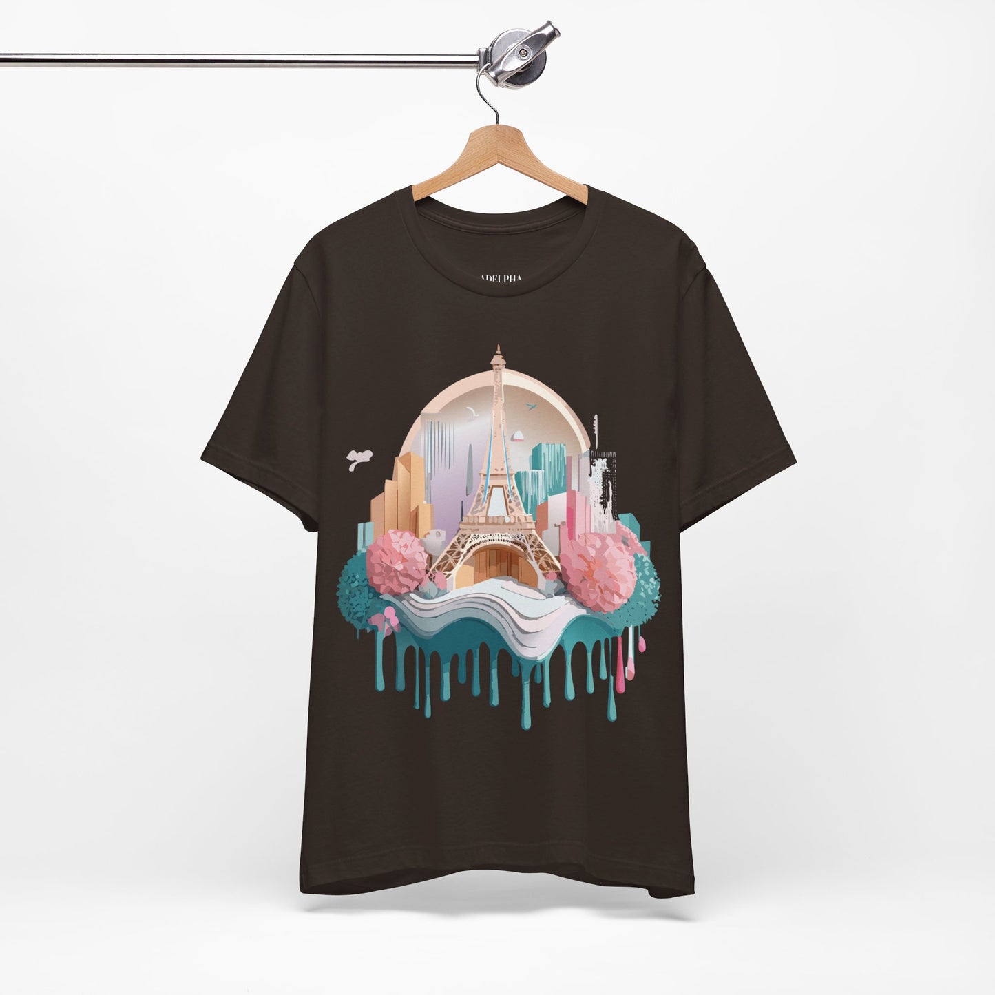 Natural Cotton Tee Shirt - Beautiful Places Collection - Paris Printify