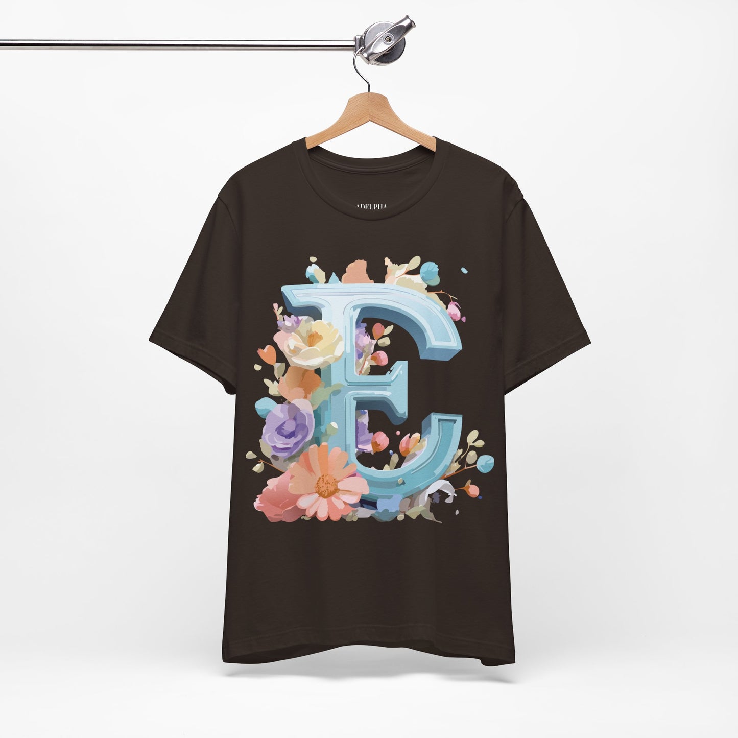 Natural Cotton Tee Shirt - Letters Collection - E Printify