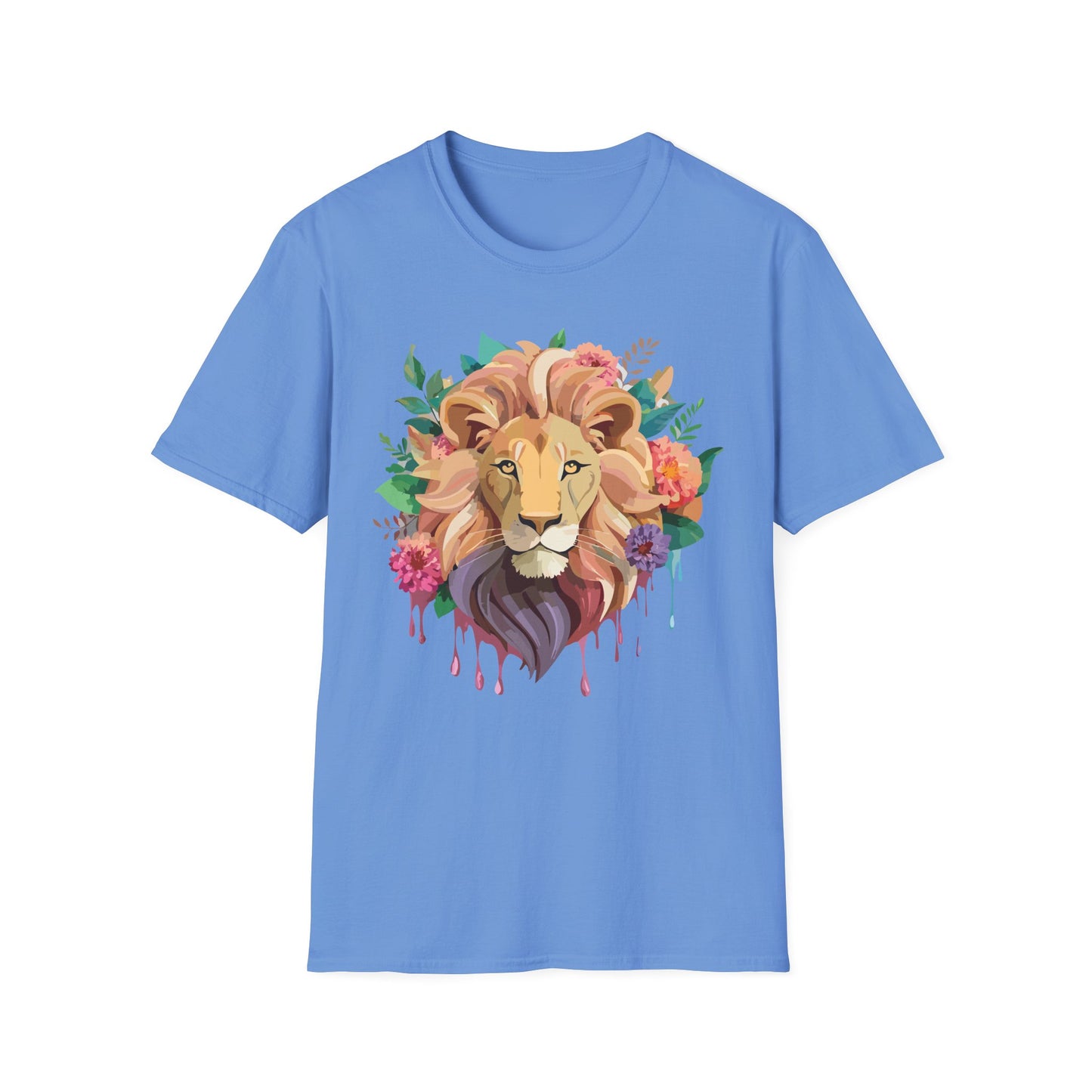 Lion Shirt, Shirt with Lion, Floral Lion Tee, Shirt with Animals