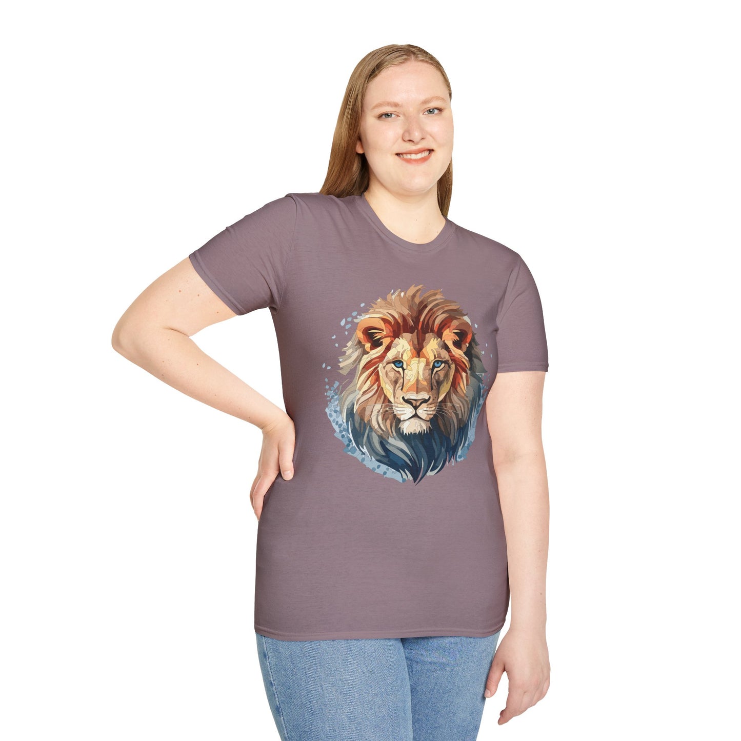 Lion Shirt, Shirt with Lion, Floral Lion Tee, Shirt with Animals