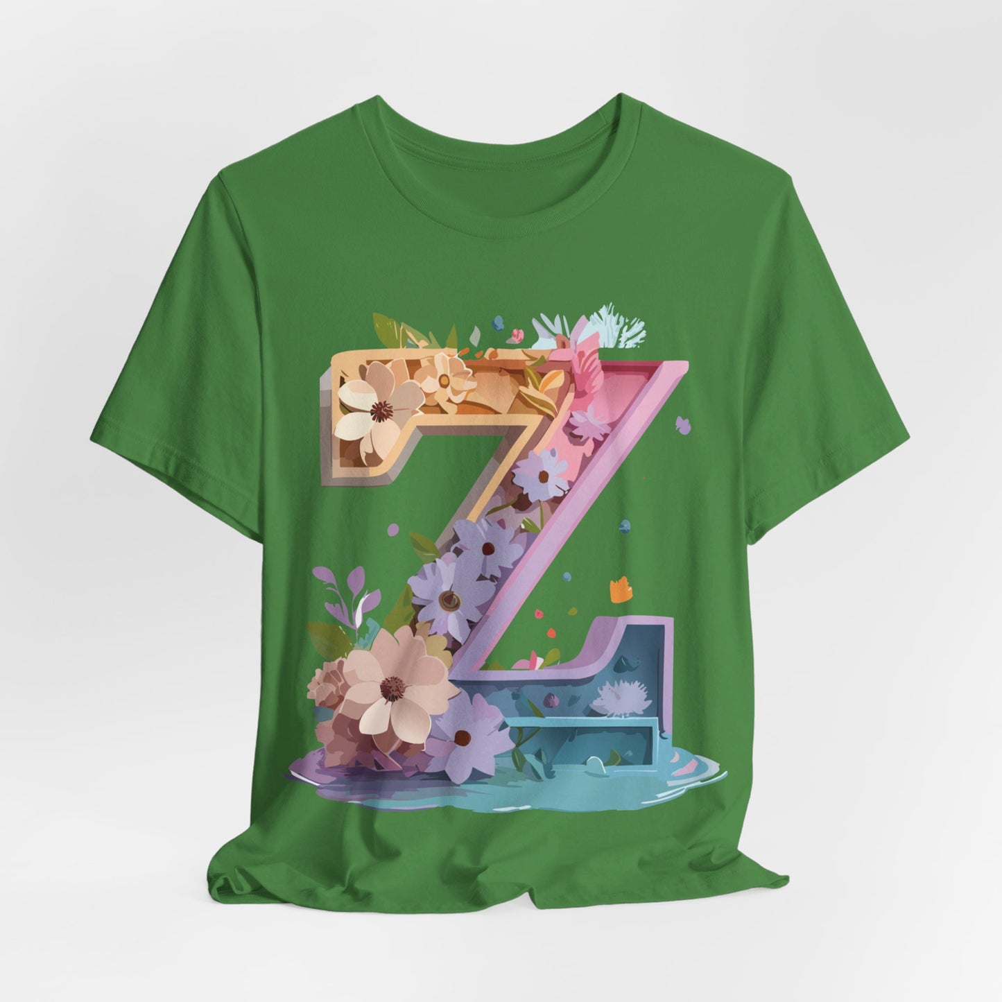 Natural Cotton Tee Shirt - Letters Collection - Z Printify