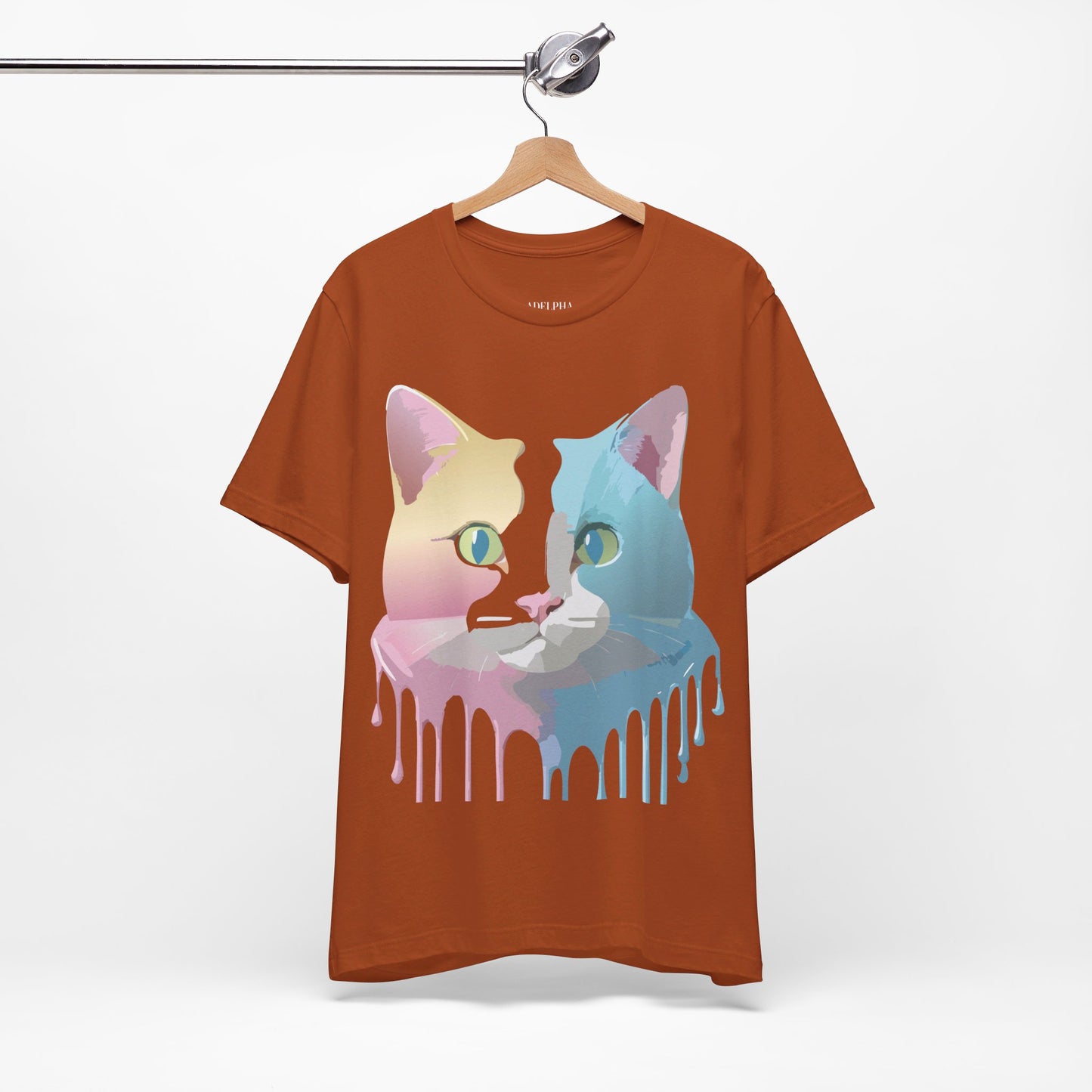 Natural Cotton Tee Shirt with Cat Printify