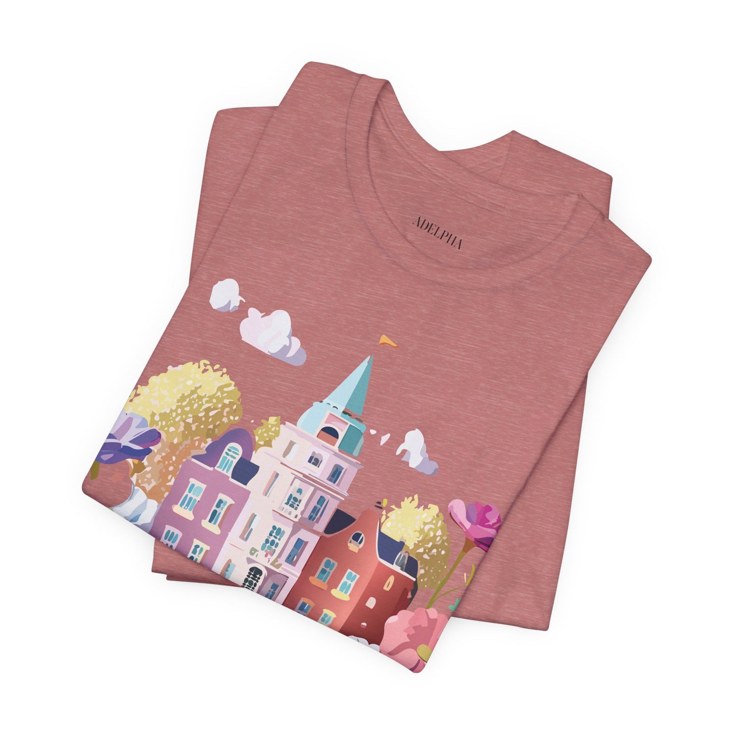 Natural Cotton Tee Shirt - Beautiful Places Collection - Amsterdam Printify