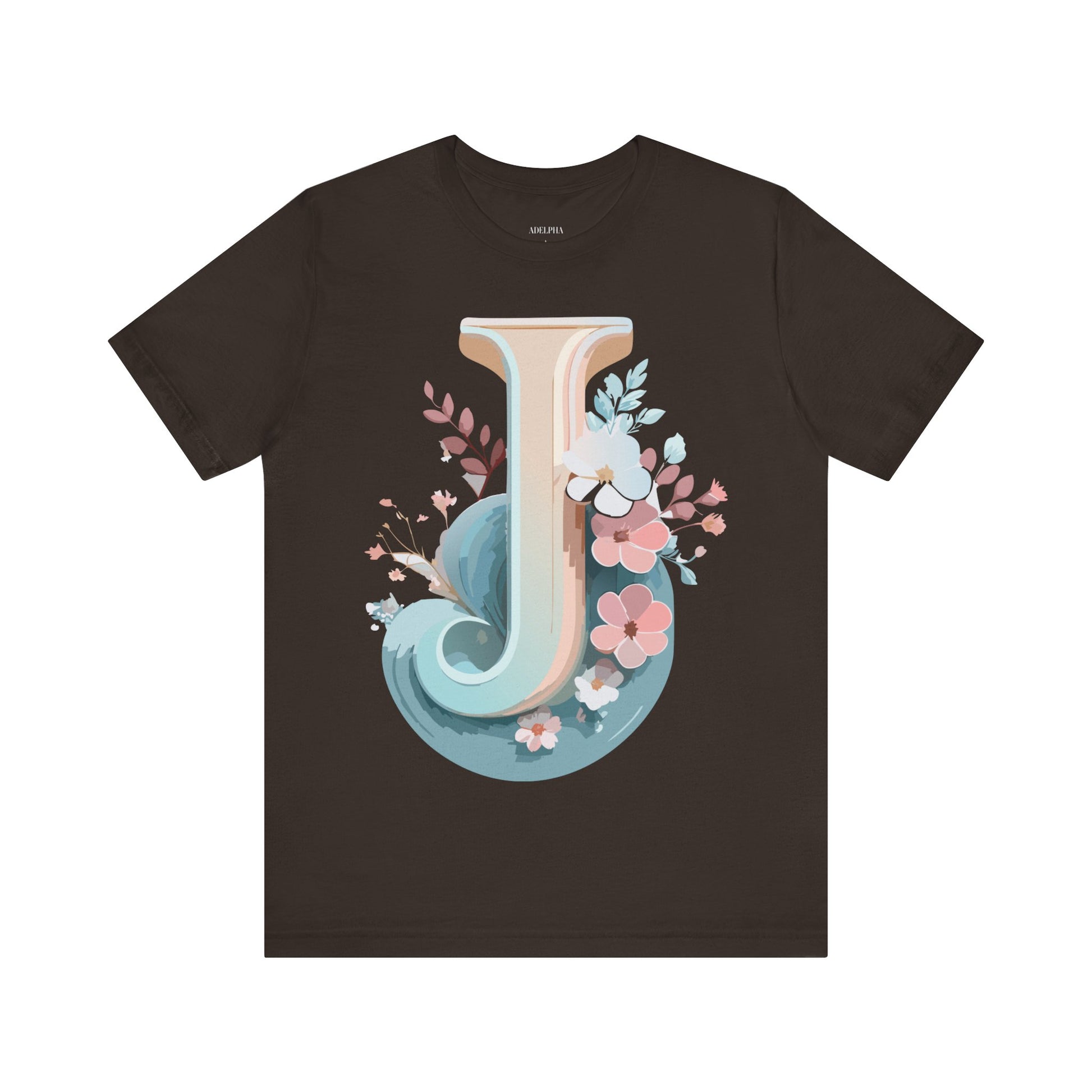 Natural Cotton Tee Shirt - Letters Collection - J Printify
