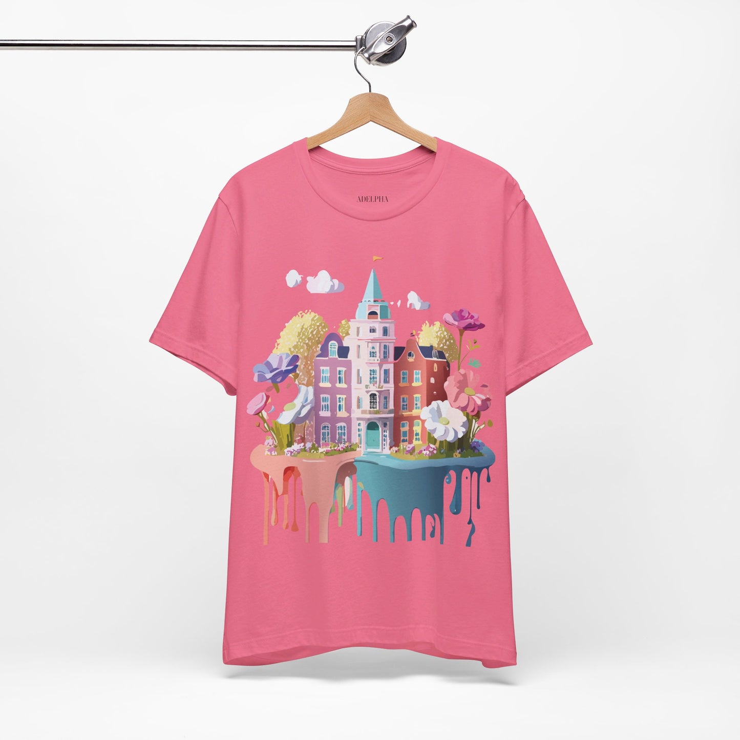 Natural Cotton Tee Shirt - Beautiful Places Collection - Amsterdam Printify