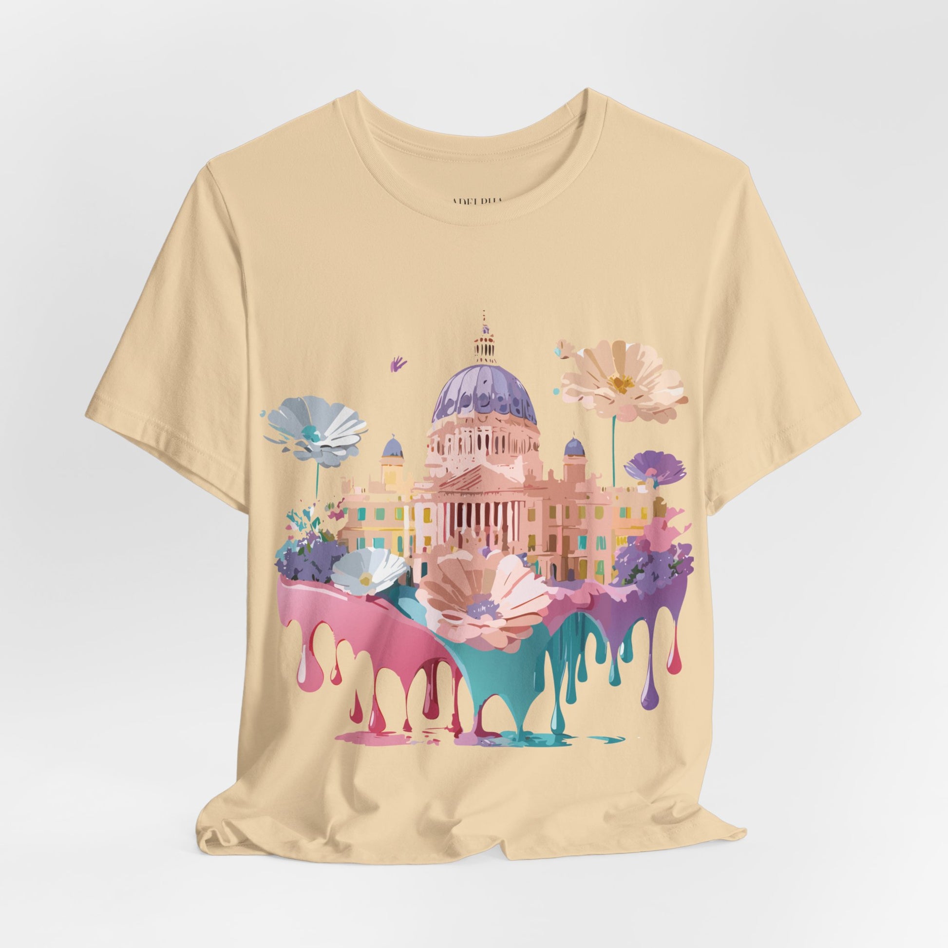 Natural Cotton Tee Shirt - Beautiful Places Collection - Madrid Printify