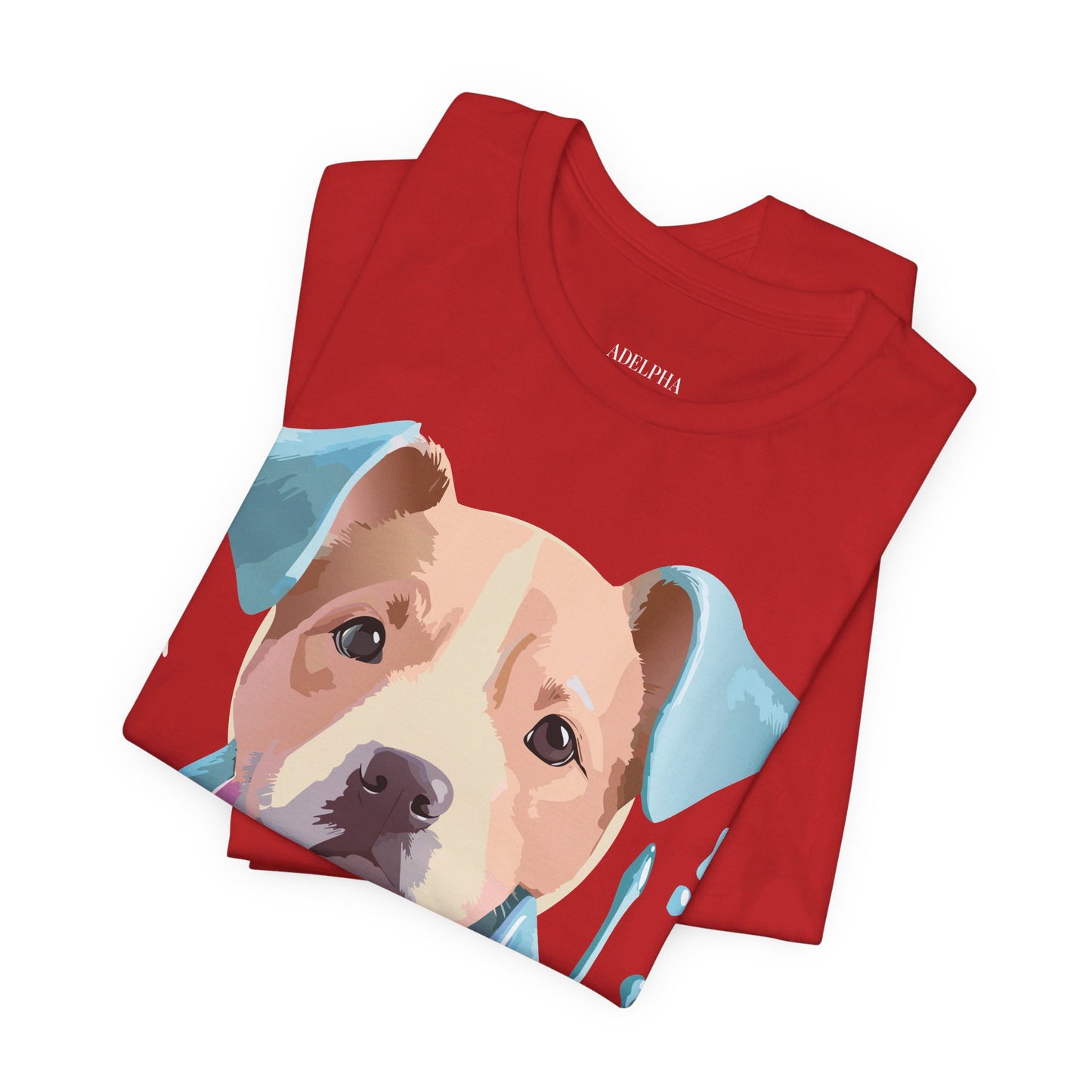 Natural Cotton Tee Shirt with Dog Printify