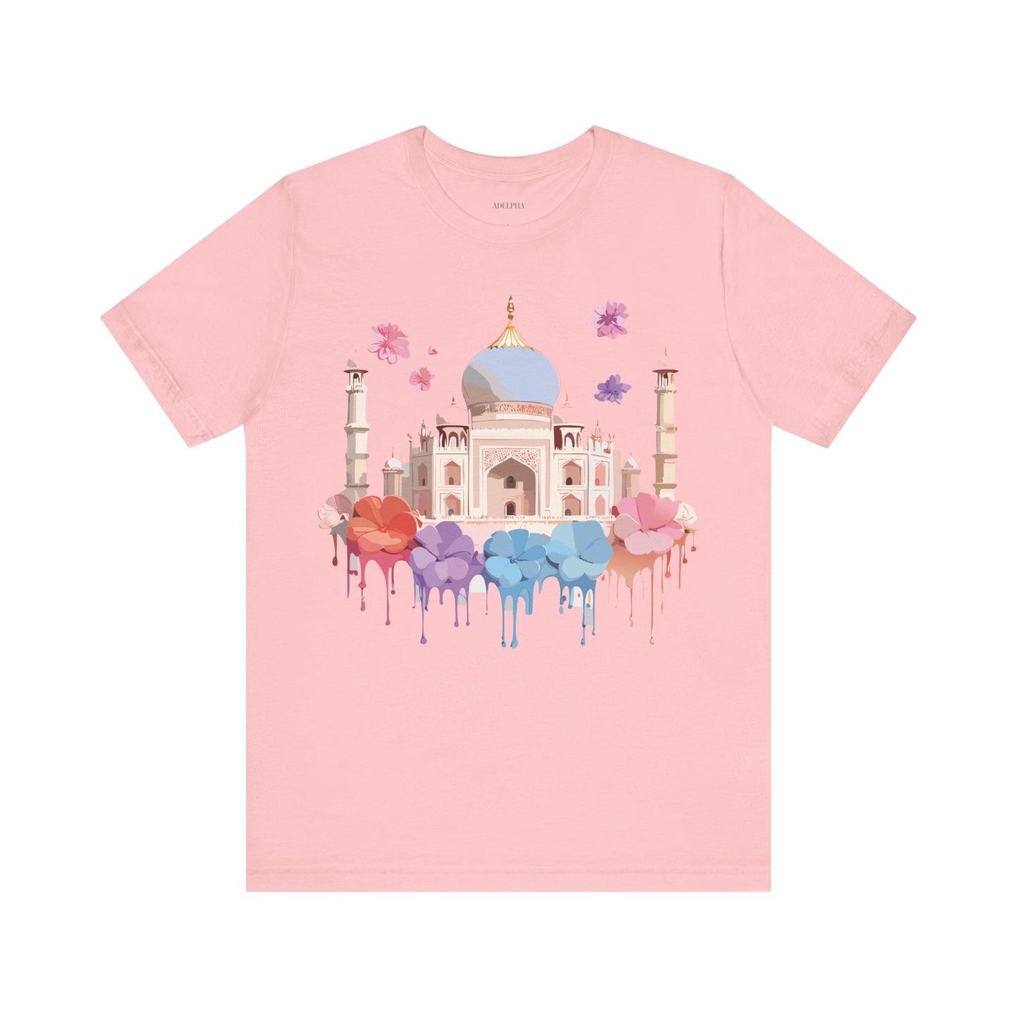 Natural Cotton Tee Shirt - Taj Mahal, India Printify