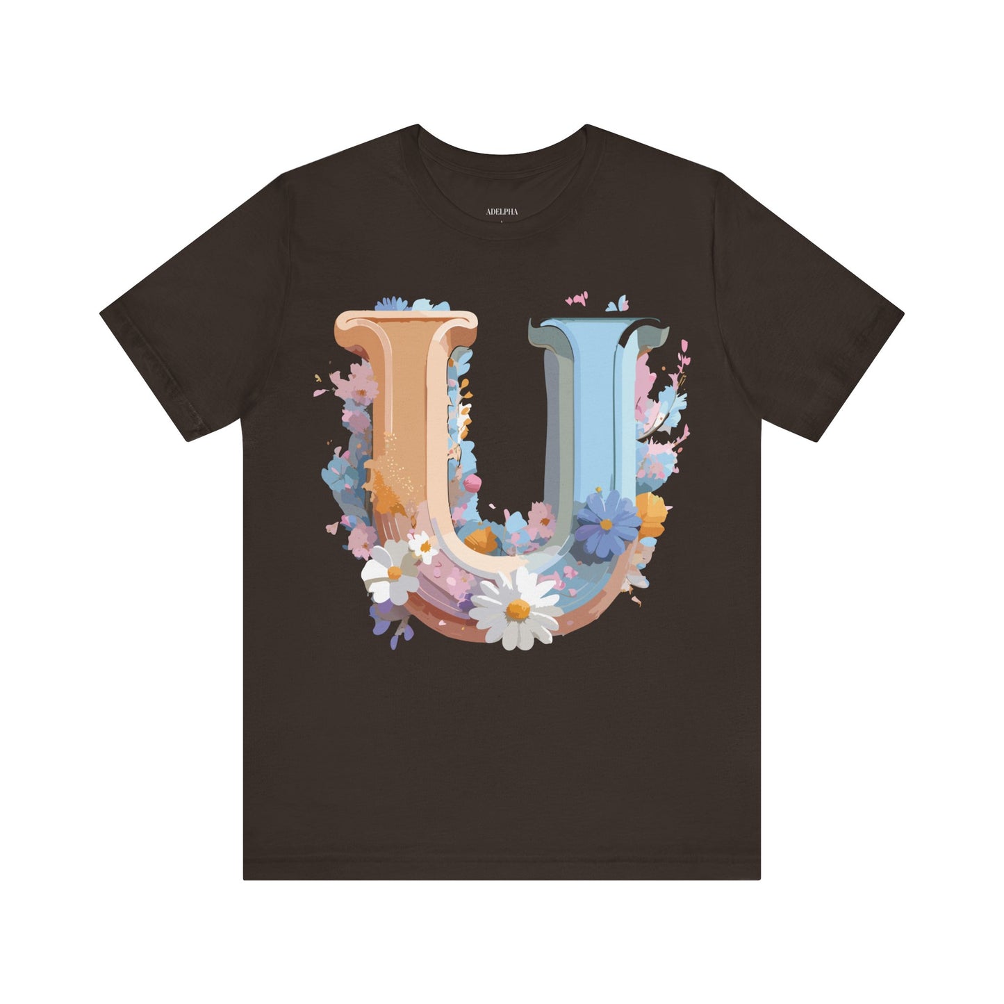 Natural Cotton Tee Shirt - Letters Collection - U Printify