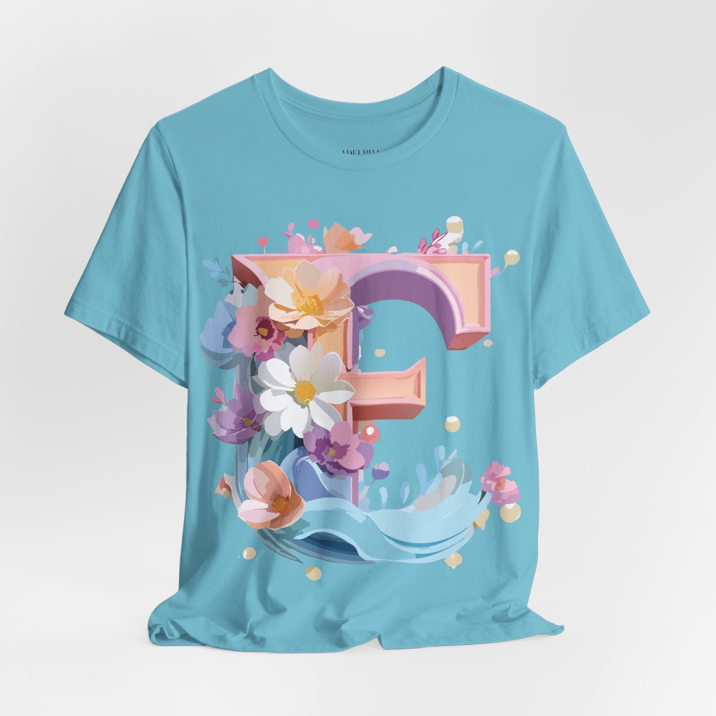 Natural Cotton Tee Shirt - Letters Collection - E Printify