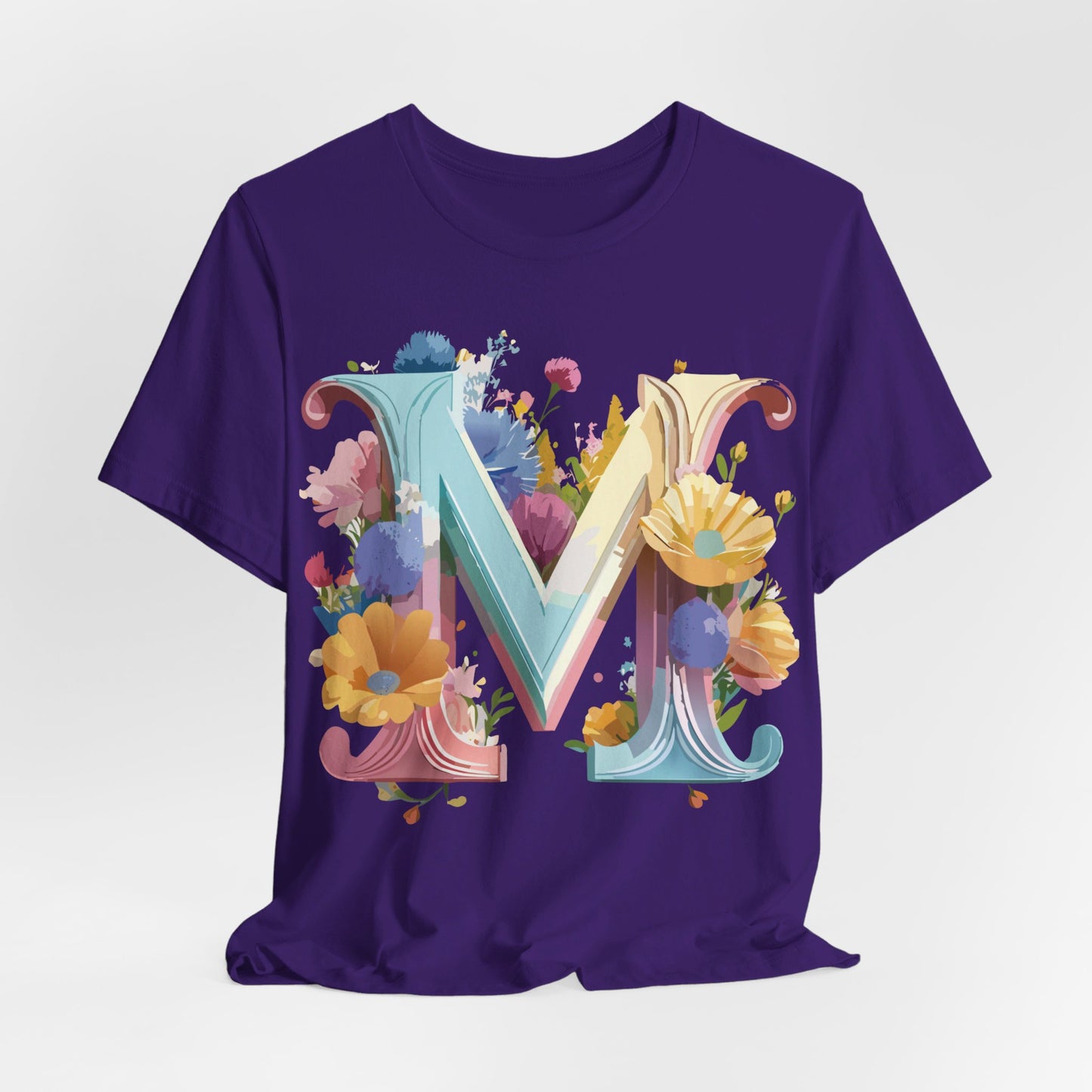 Natural Cotton Tee Shirt - Letters Collection - M Printify