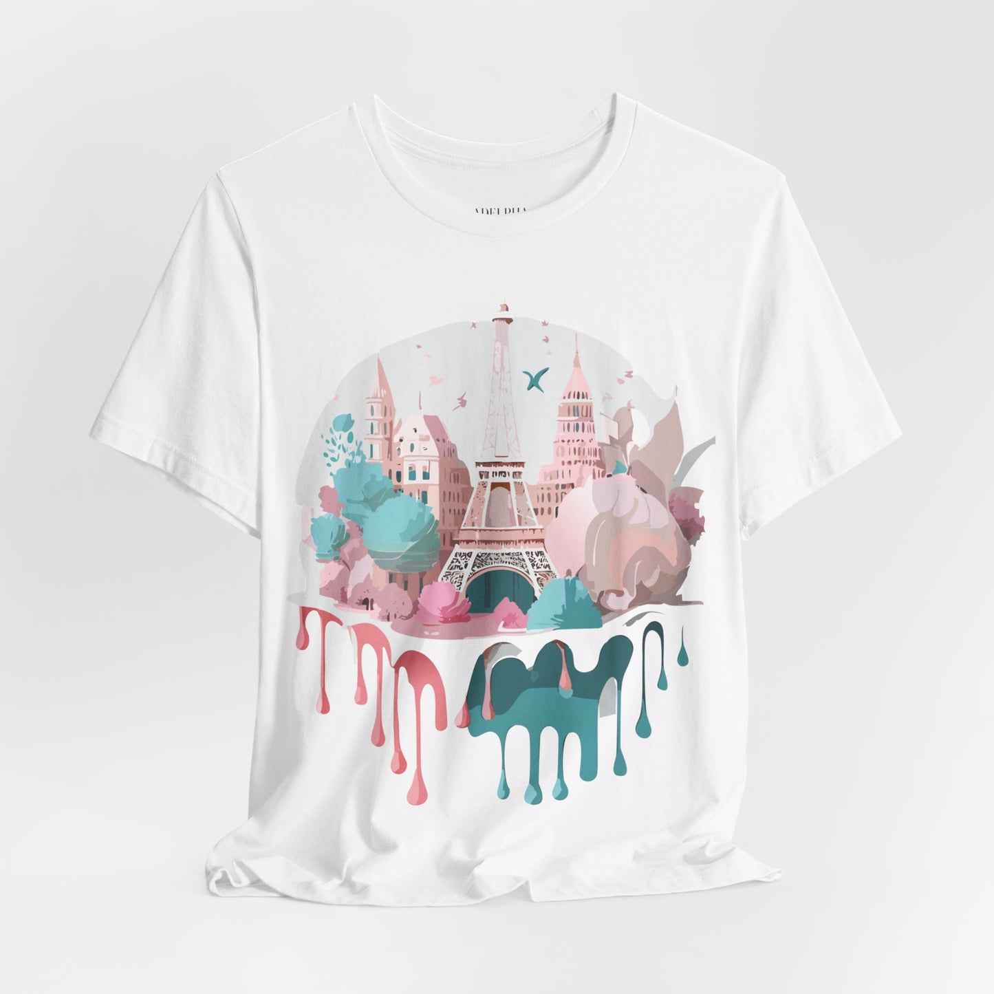 Natural Cotton Tee Shirt - Beautiful Places Collection - Paris Printify