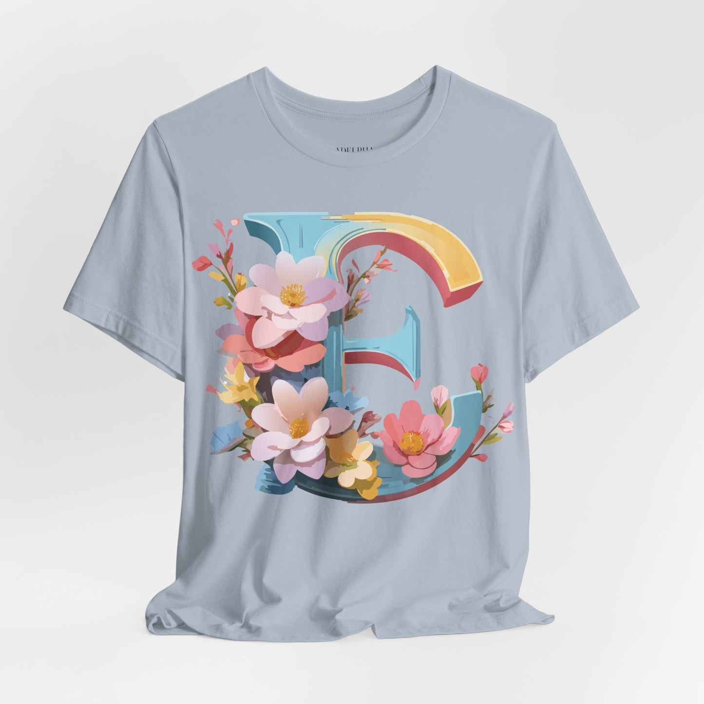 Natural Cotton Tee Shirt - Letters Collection - E Printify