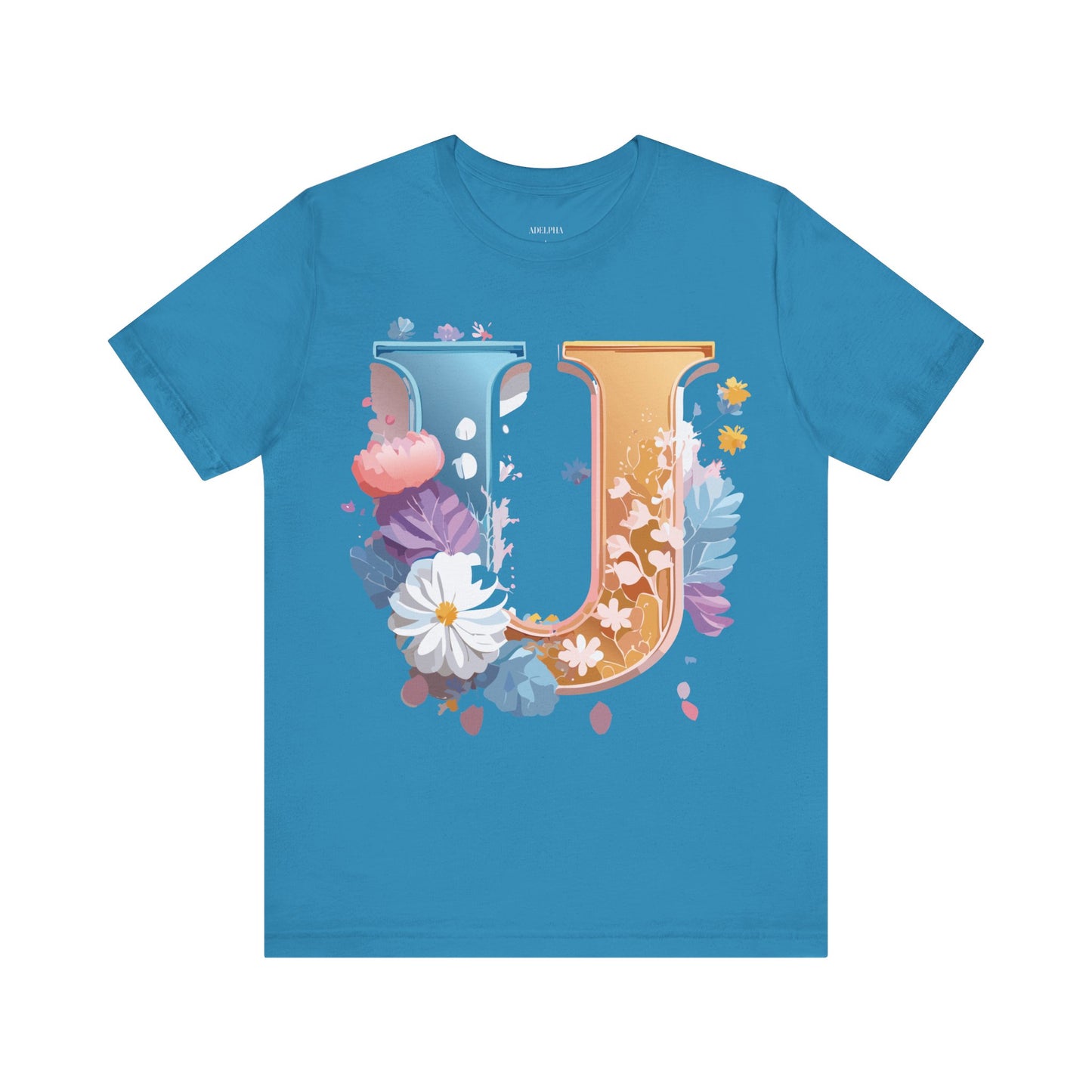 Natural Cotton Tee Shirt - Letters Collection - U Printify