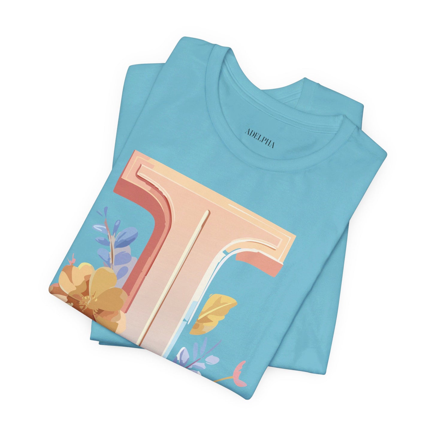 Natural Cotton Tee Shirt - Letters Collection - I Printify