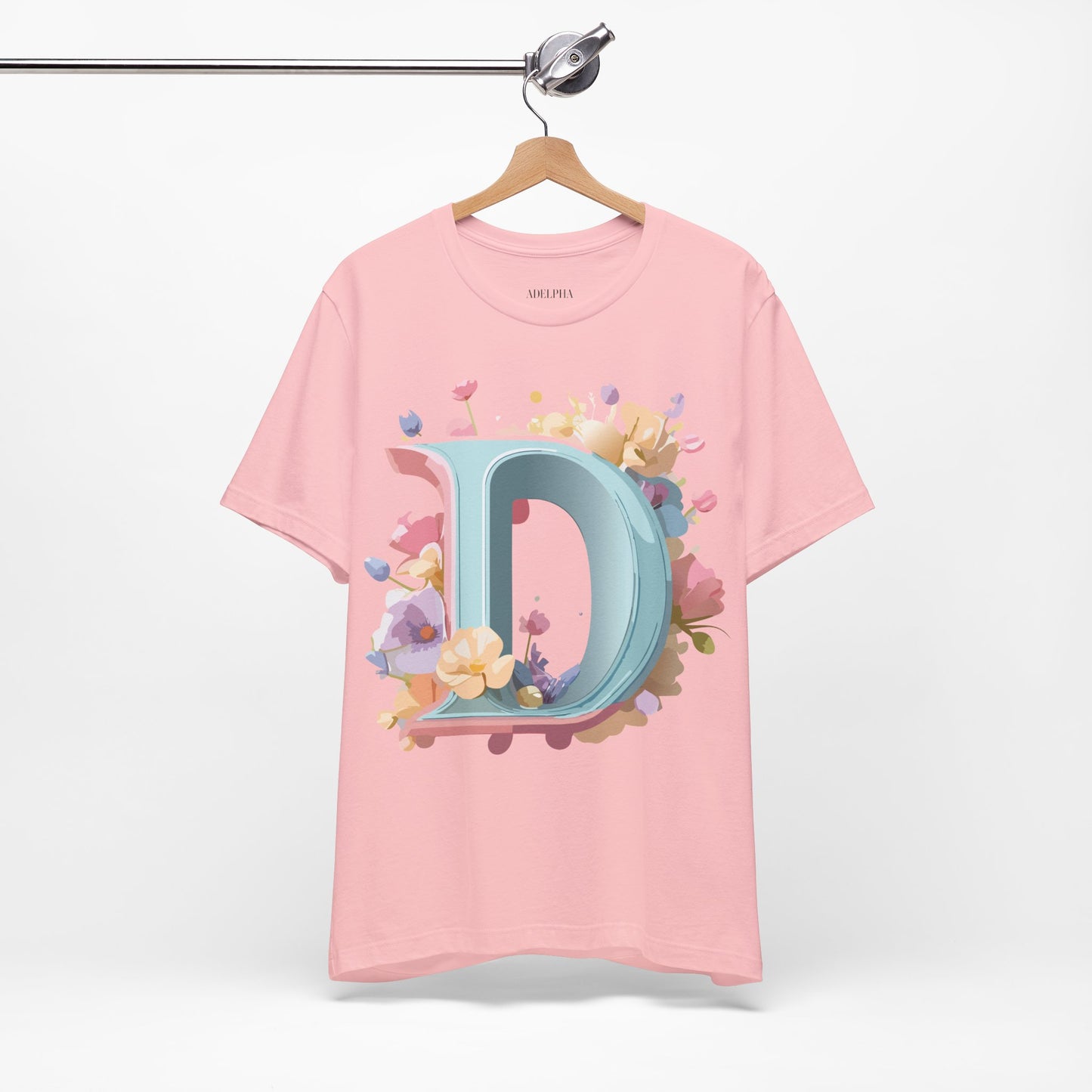 Natural Cotton Tee Shirt - Letters Collection - D Printify