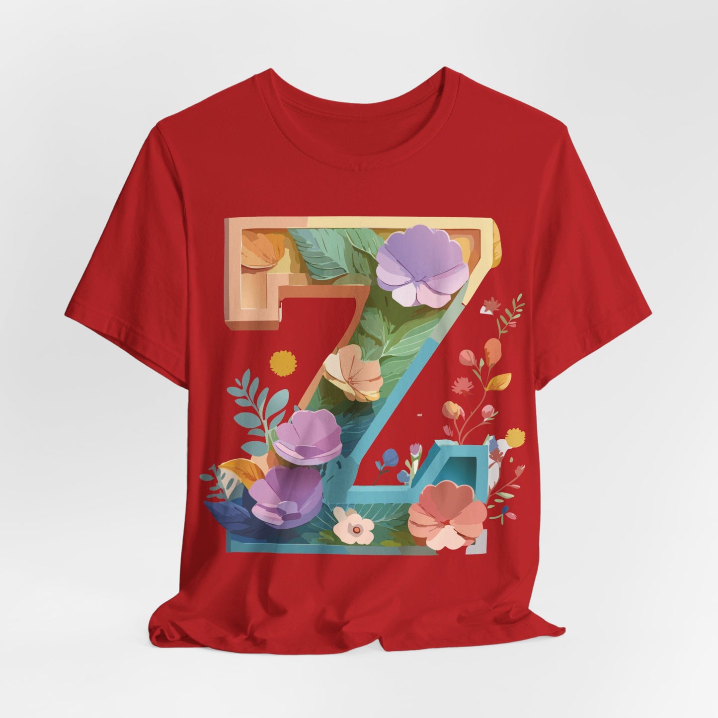 Natural Cotton Tee Shirt - Letters Collection - Z Printify