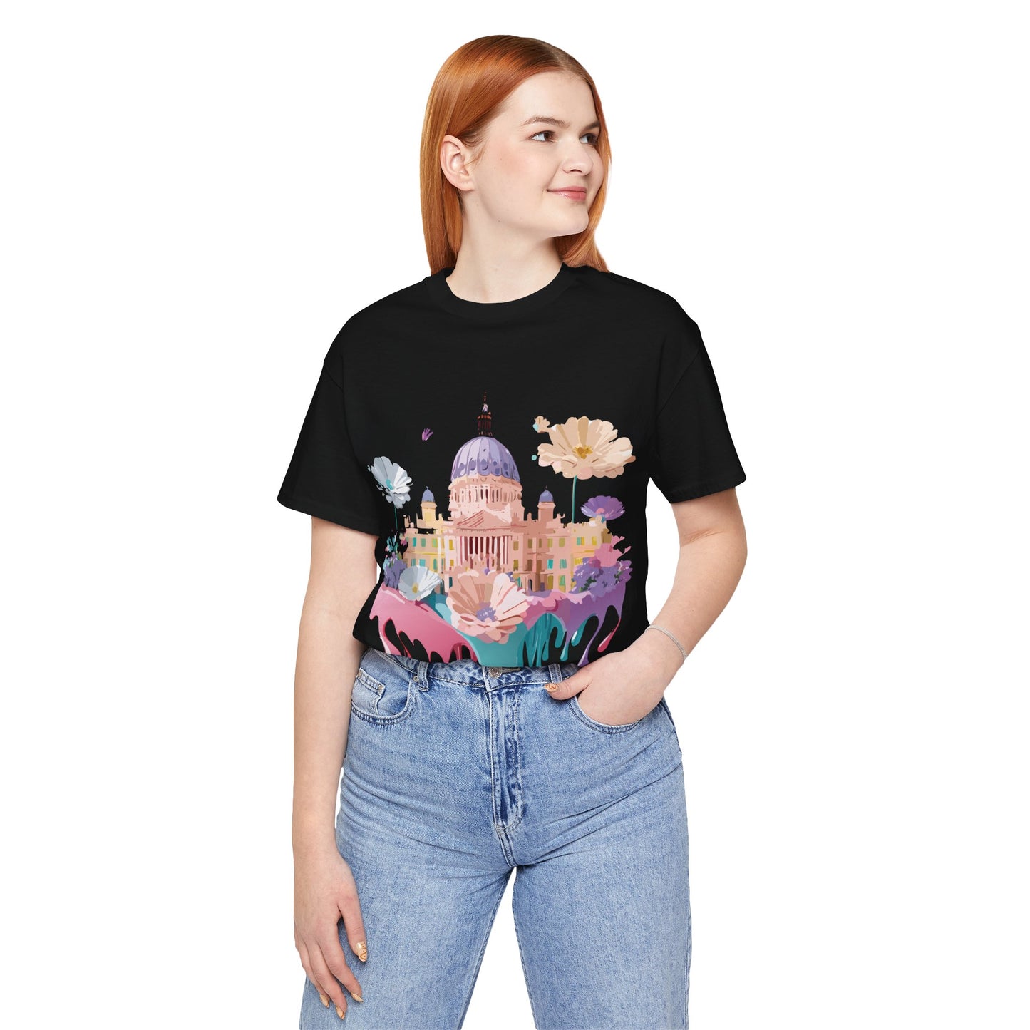 Natural Cotton Tee Shirt - Beautiful Places Collection - Madrid Printify