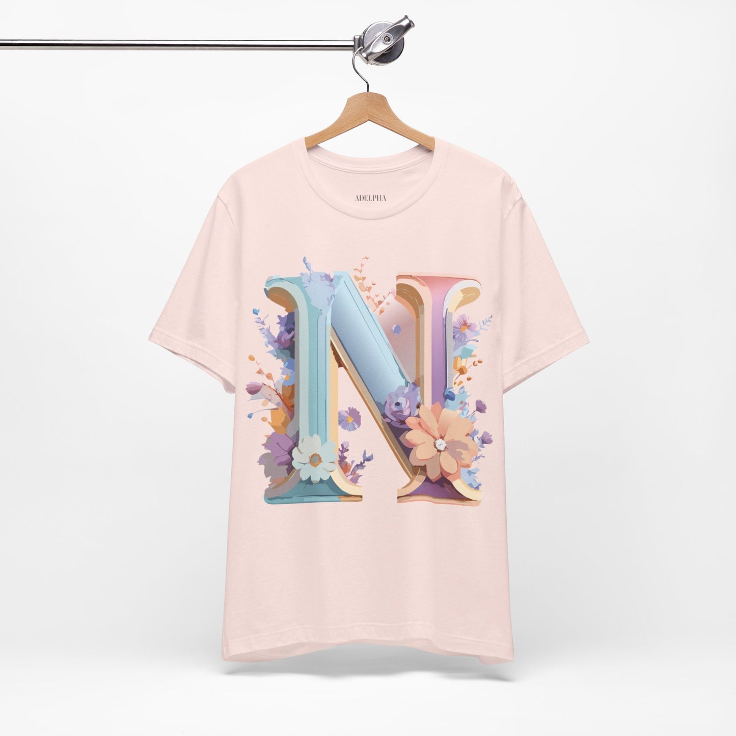 Natural Cotton Tee Shirt - Letters Collection - N Printify