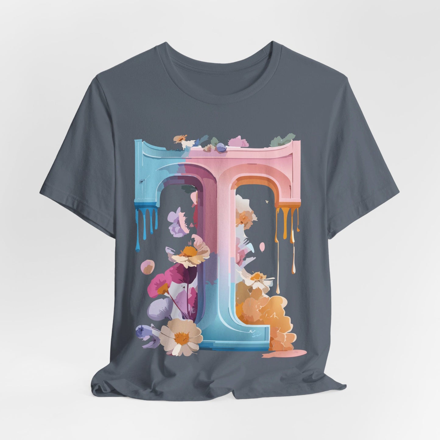 Natural Cotton Tee Shirt - Letters Collection - T Printify