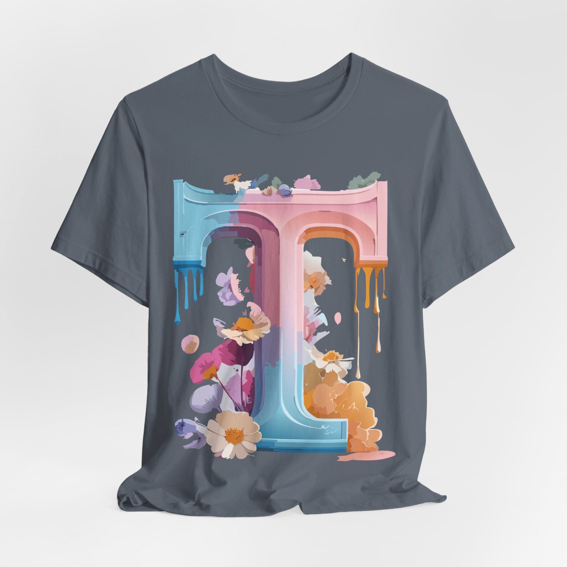 Natural Cotton Tee Shirt - Letters Collection - T Printify