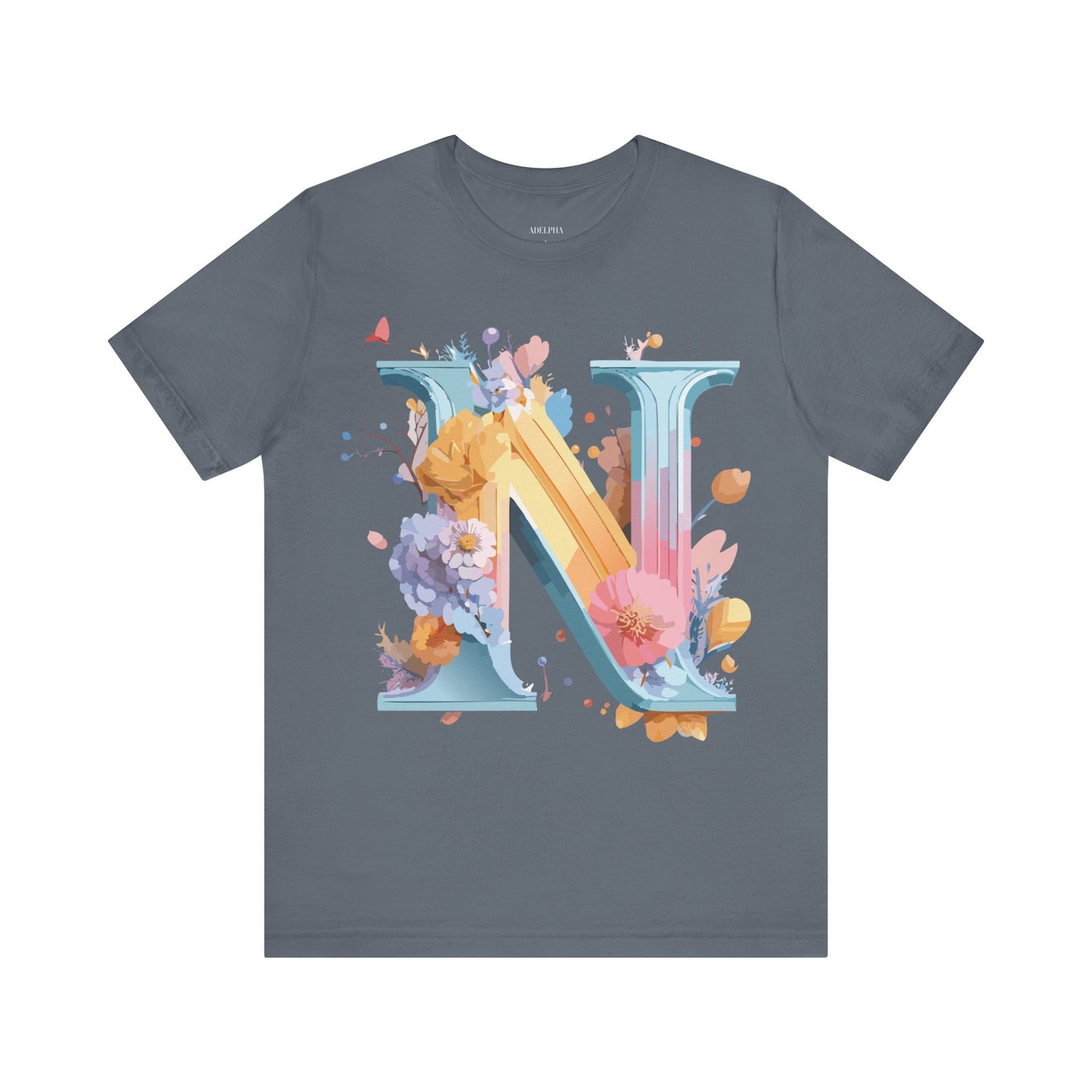 Natural Cotton Tee Shirt - Letters Collection - N Printify
