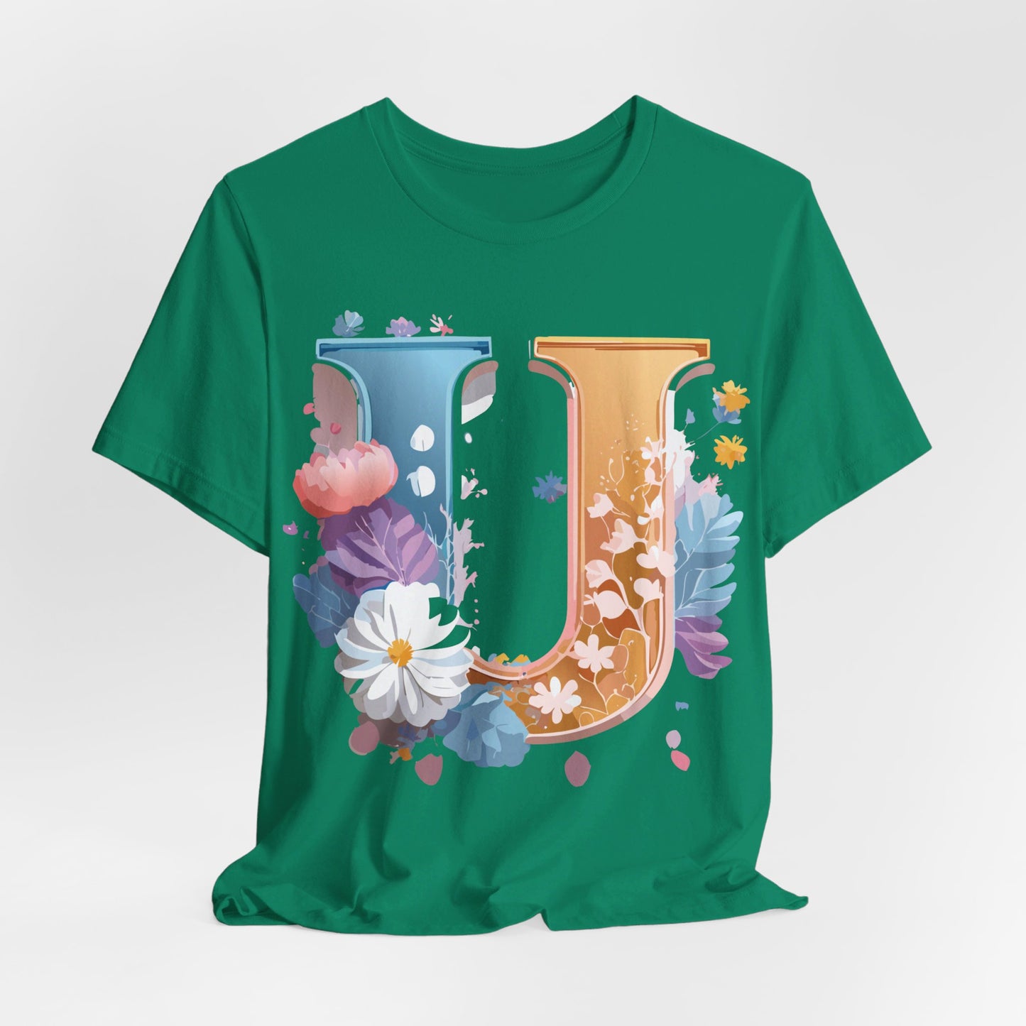 Natural Cotton Tee Shirt - Letters Collection - U Printify