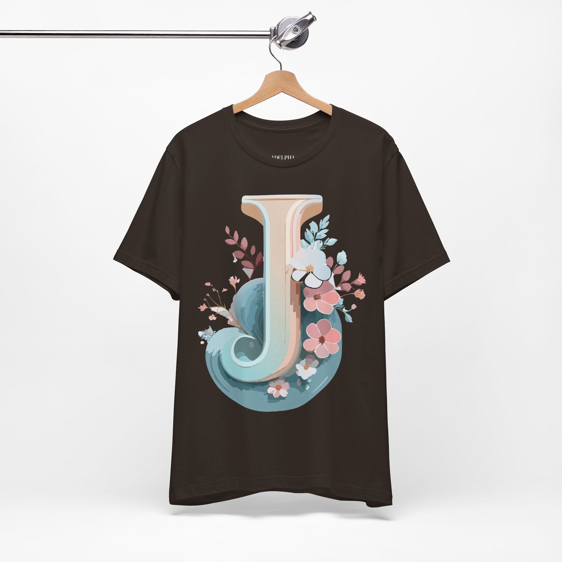 Natural Cotton Tee Shirt - Letters Collection - J Printify