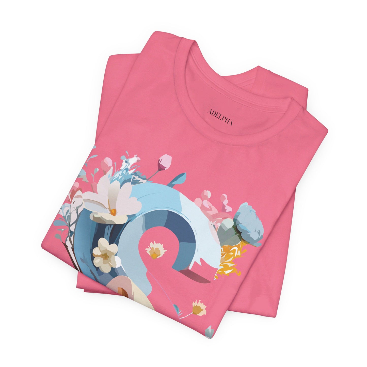 Natural Cotton Tee Shirt - Letters Collection - S Printify