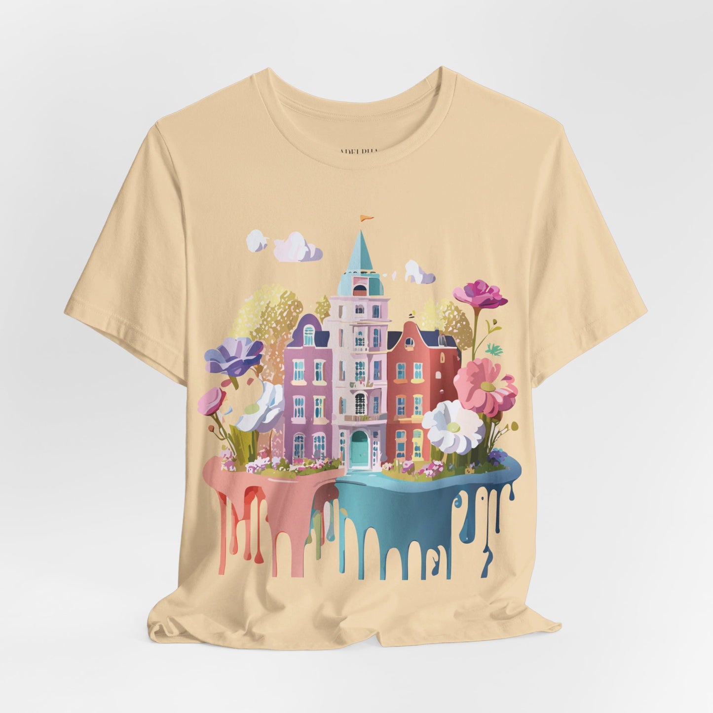 Natural Cotton Tee Shirt - Beautiful Places Collection - Amsterdam Printify