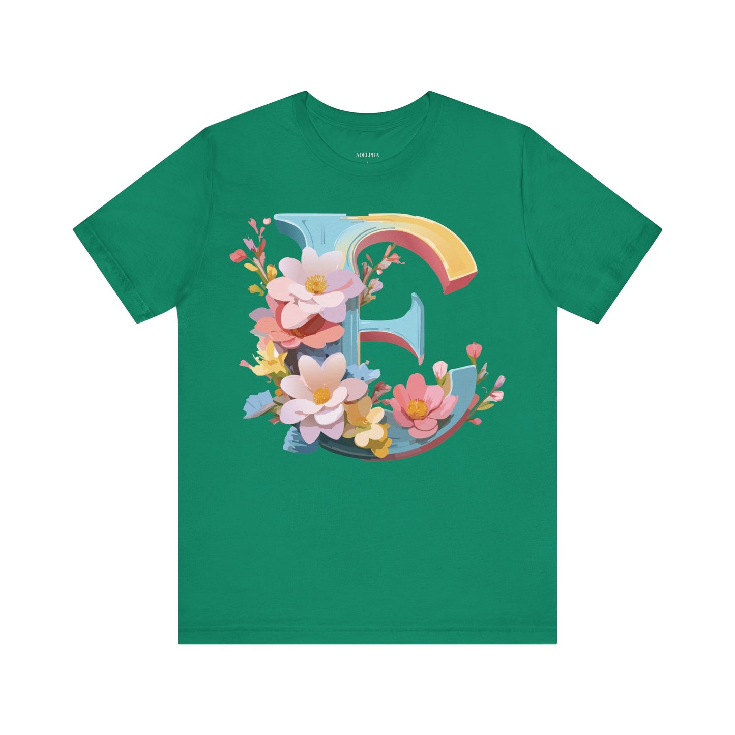 Natural Cotton Tee Shirt - Letters Collection - E Printify
