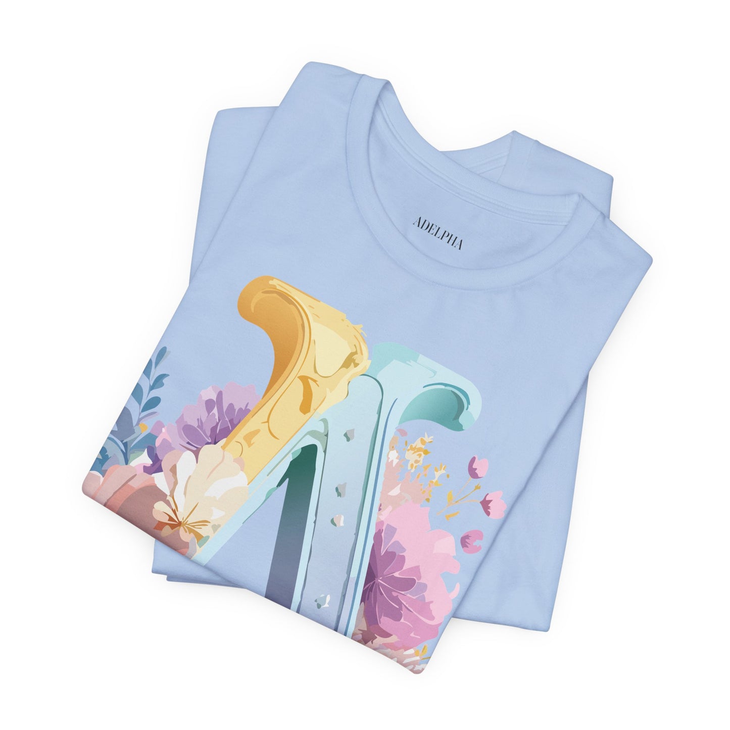 Natural Cotton Tee Shirt - Letters Collection - A Printify