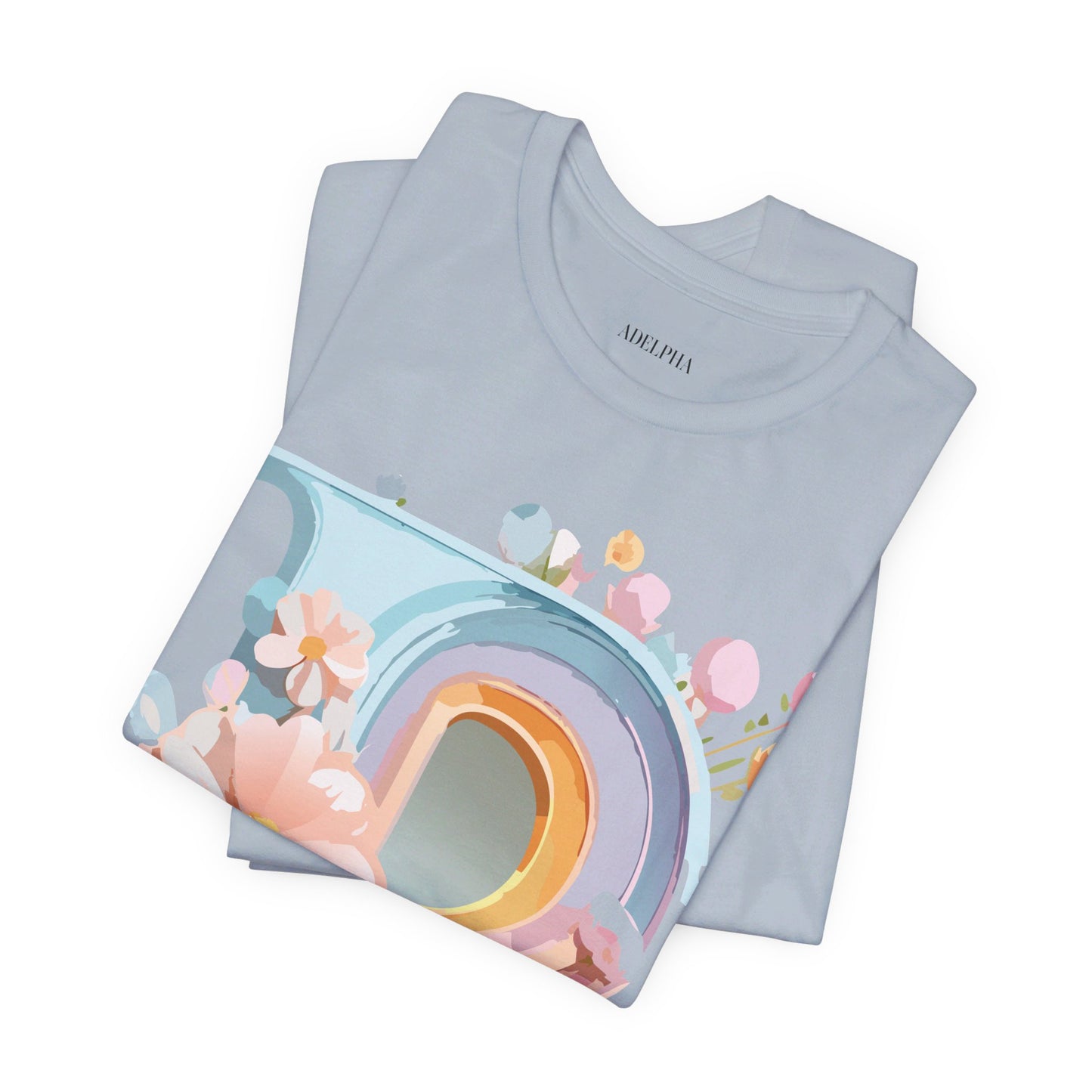 Natural Cotton Tee Shirt - Letters Collection - P Printify