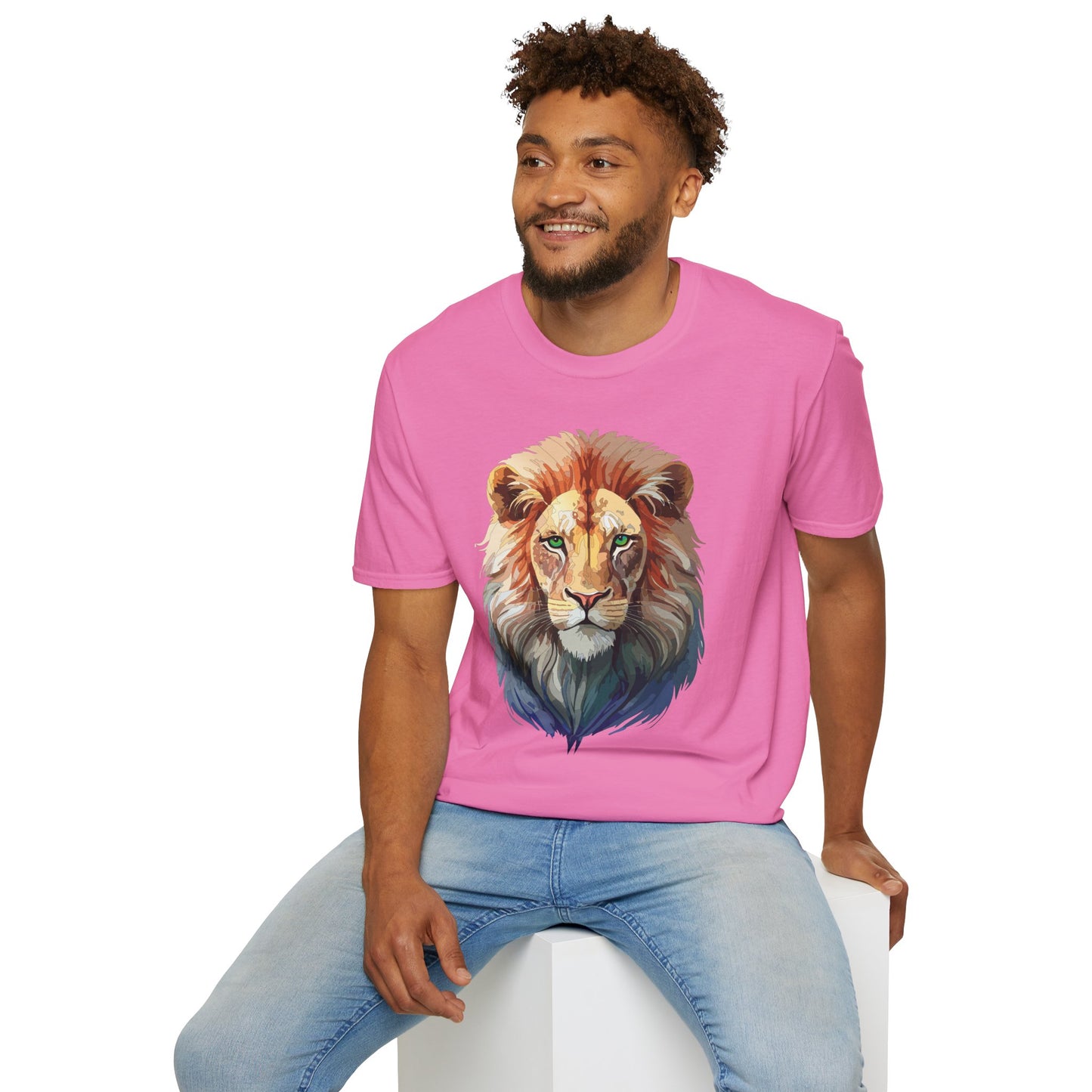 Lion Shirt, Shirt with Lion, Floral Lion Tee, Shirt with Animals