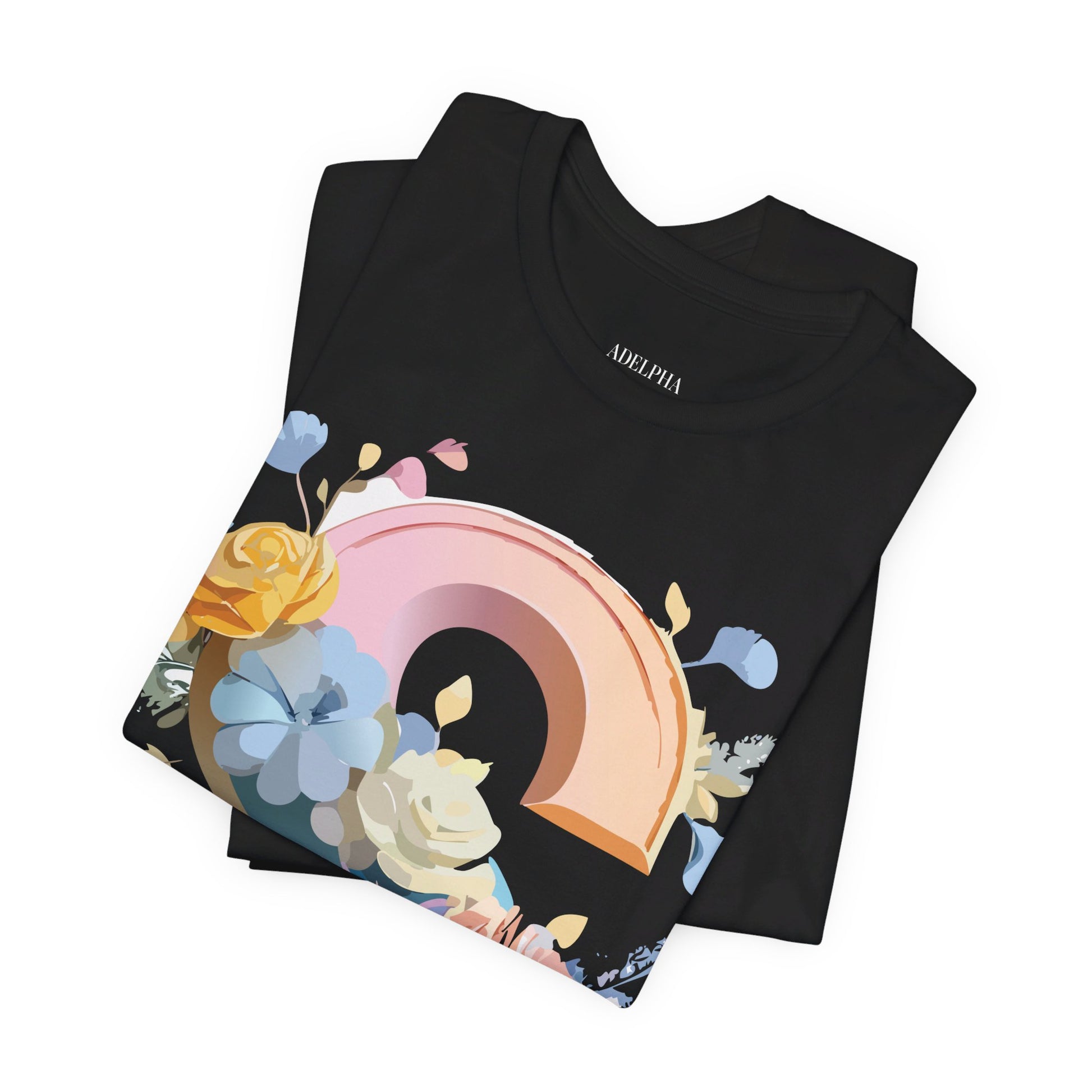 Natural Cotton Tee Shirt - Letters Collection - S Printify