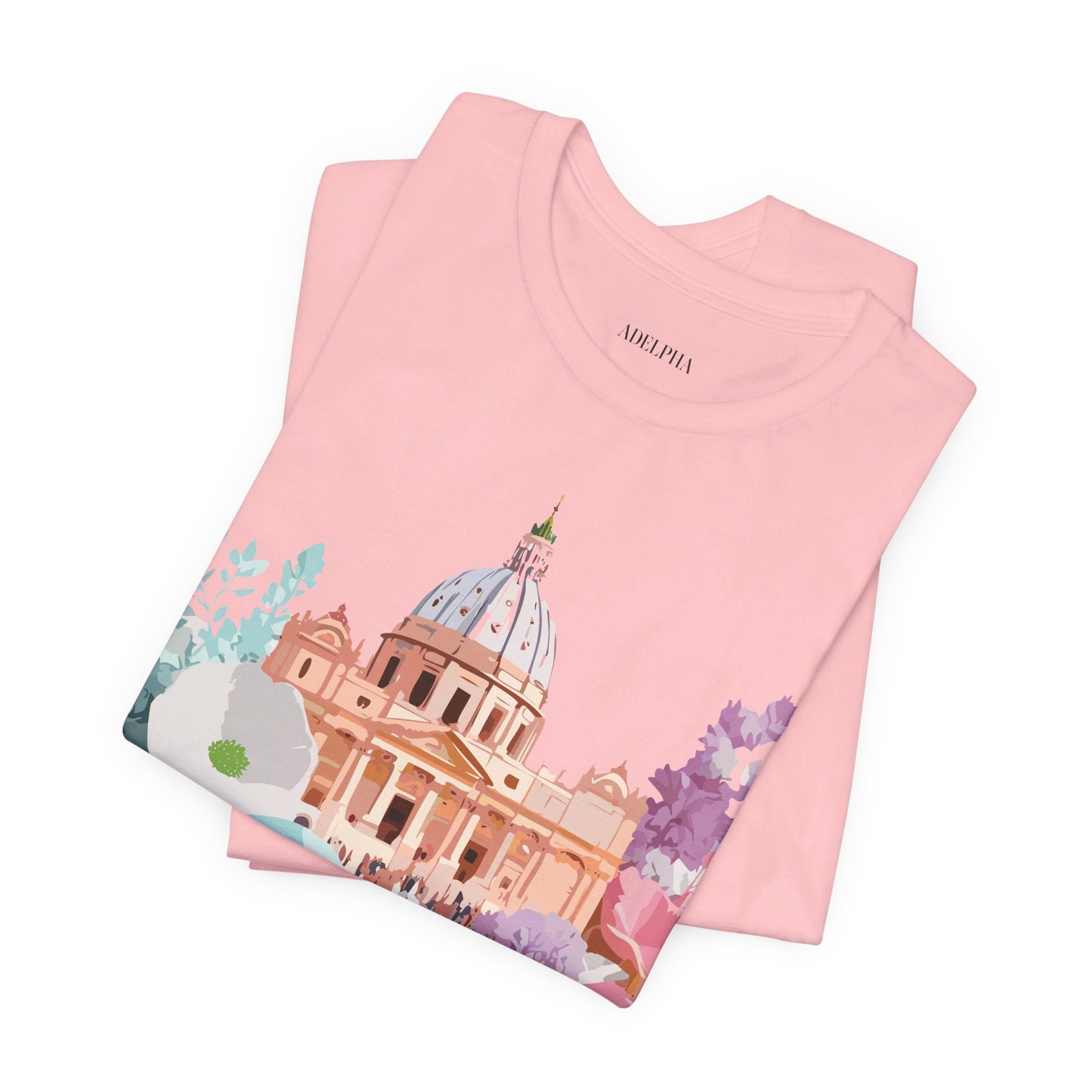Natural Cotton Tee Shirt - Beautiful Places Collection - Rome Printify