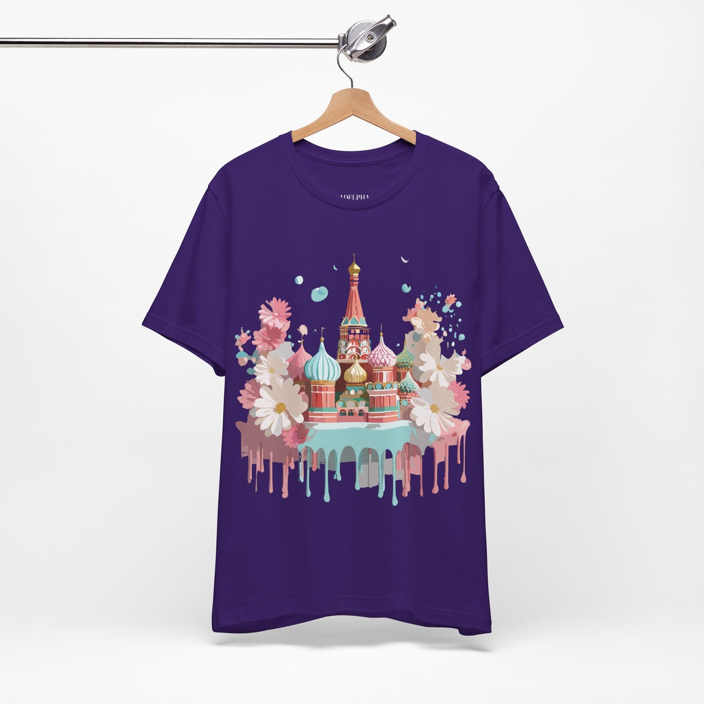 Natural Cotton Tee Shirt - Beautiful Places Collection - Moscow Printify