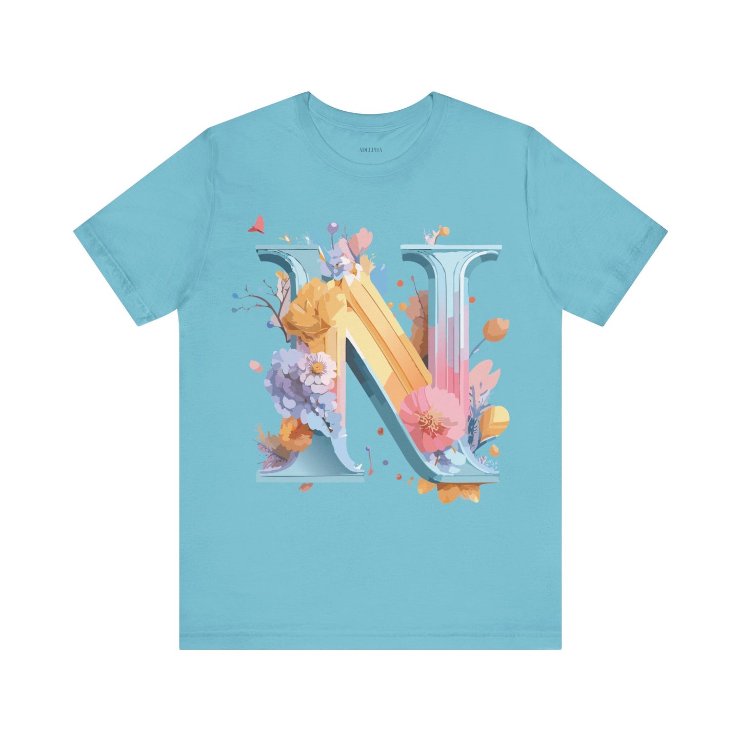 Natural Cotton Tee Shirt - Letters Collection - N Printify