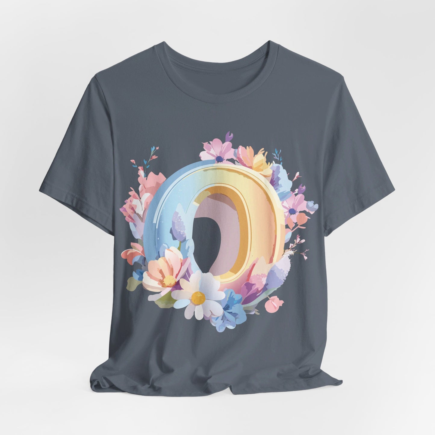 Natural Cotton Tee Shirt - Letters Collection - O Printify