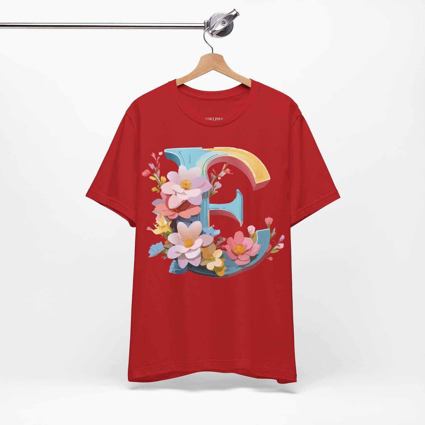 Natural Cotton Tee Shirt - Letters Collection - E Printify