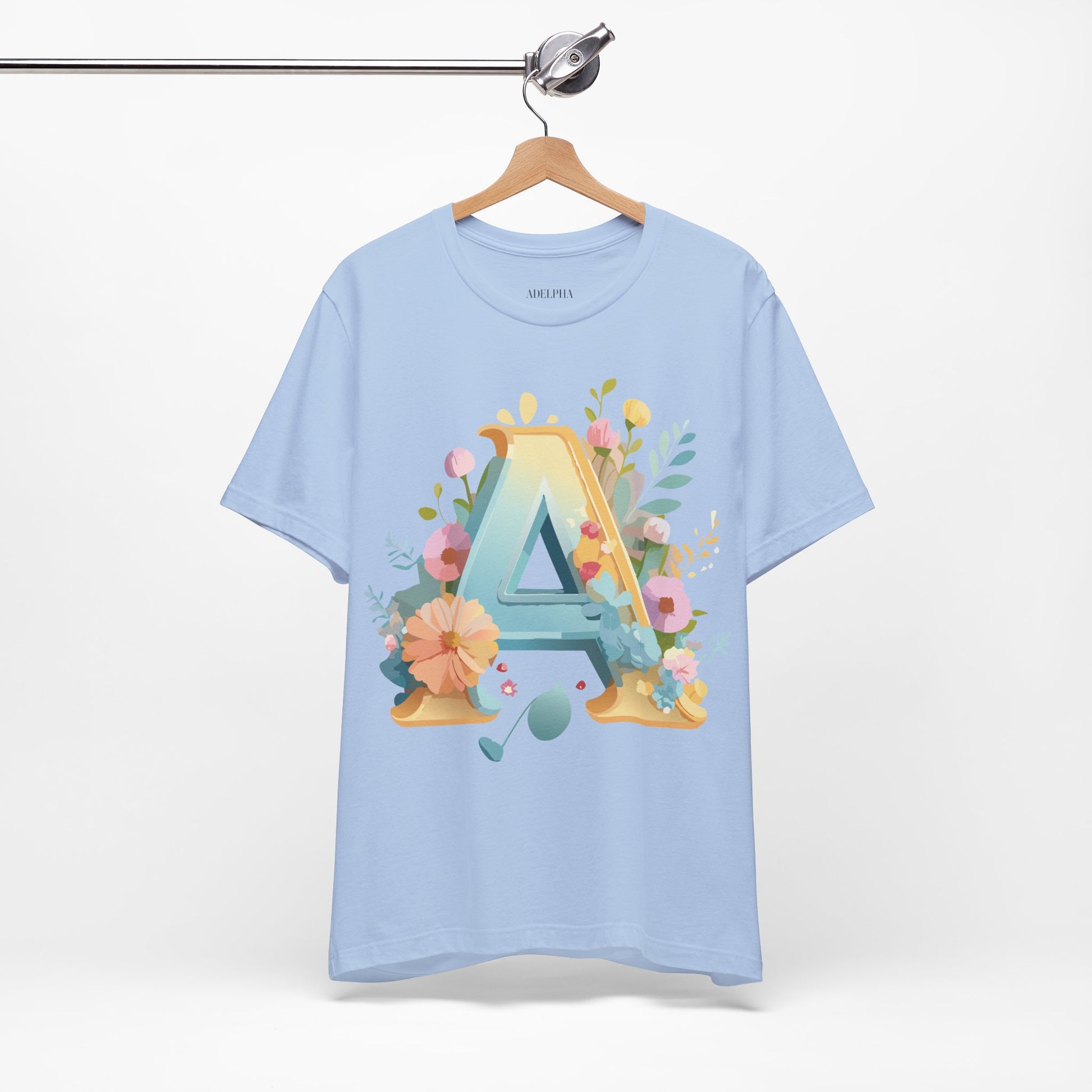 Natural Cotton Tee Shirt - Letters Collection - A Printify