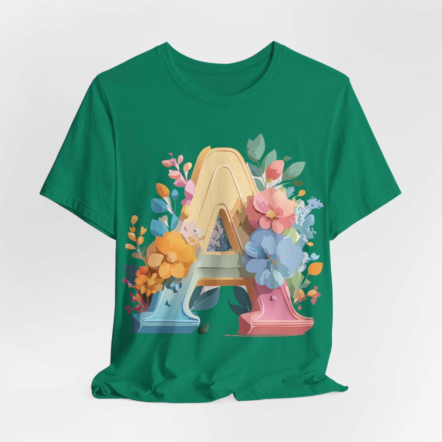 Natural Cotton Tee Shirt - Letters Collection - A Printify