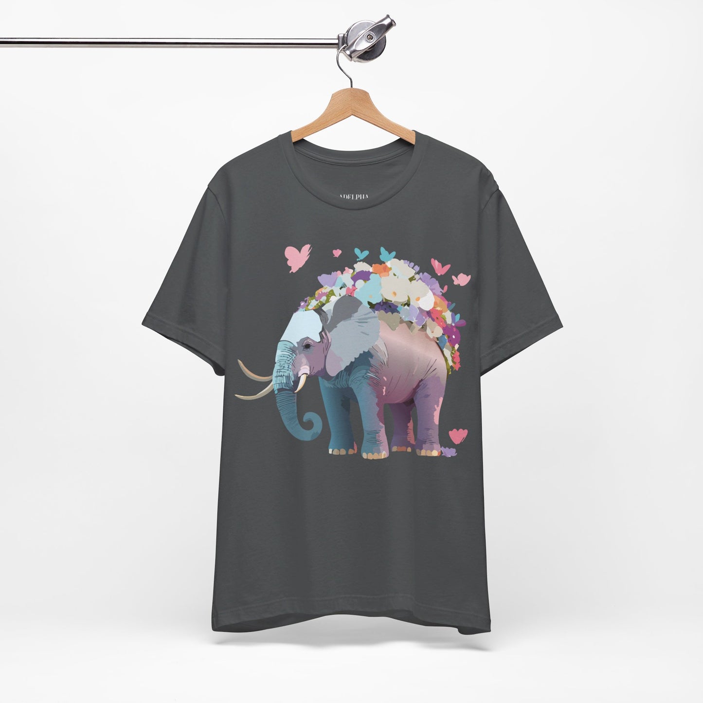 Natural Cotton Tee Shirt with Elephant Printify